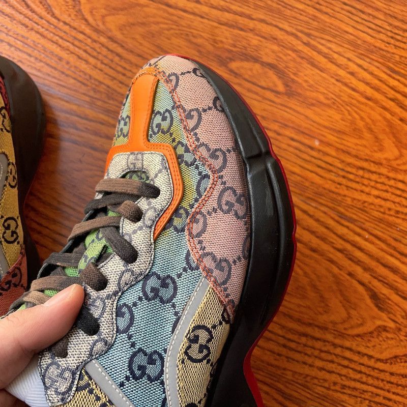 Gucci Gucci Rhyton Multicolour Canvas Low-top Sneakers - Size US 7.5 / EU 40-41 - 9 Thumbnail
