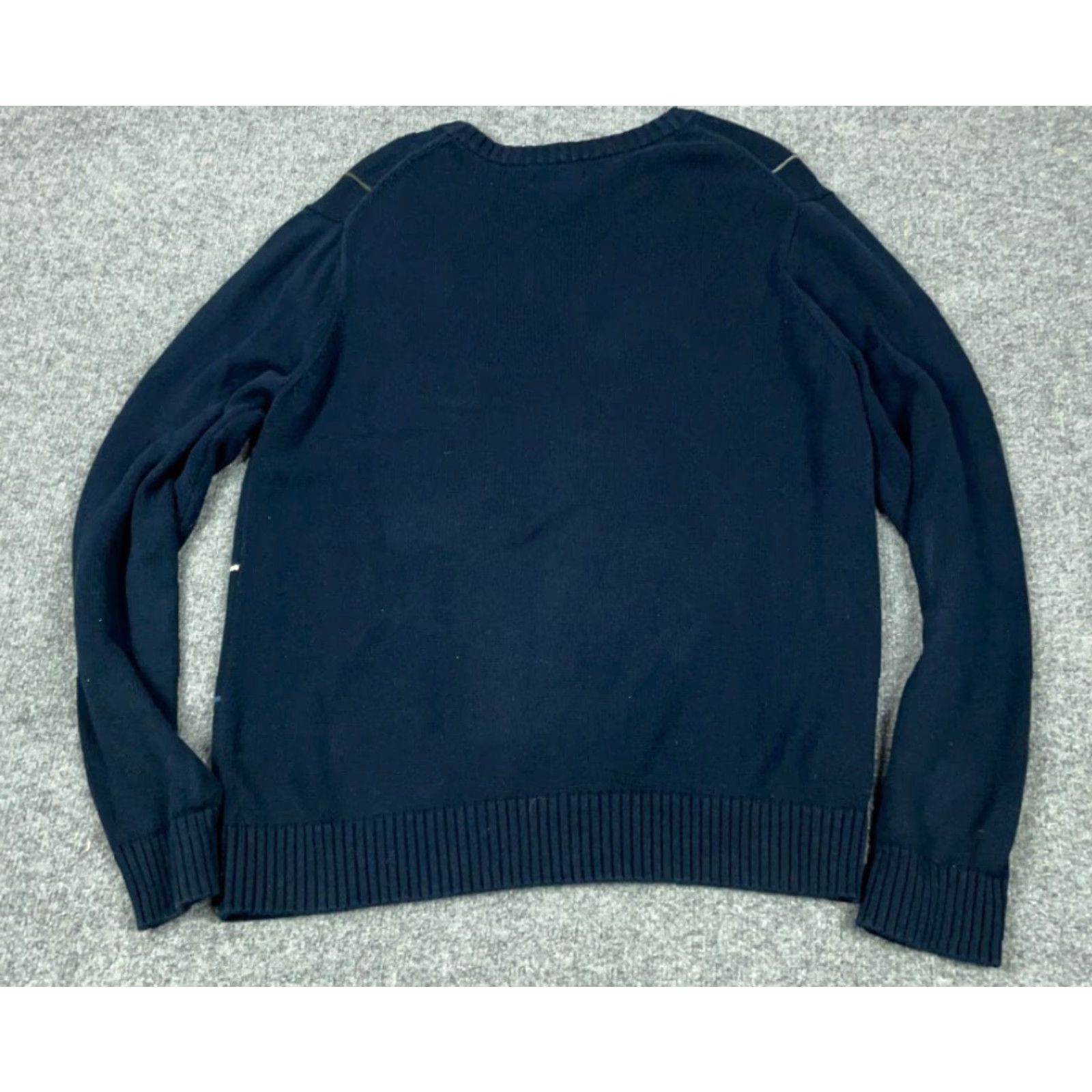 Croft & Barrow VINTAGE Croft & Barrow Sweater Men M Dark Blue Grid Knit Crew Neck 90s Preppy Retro Casual Pullover Mens Size US M / EU 48-50 / 2 - 2 Thumbnail