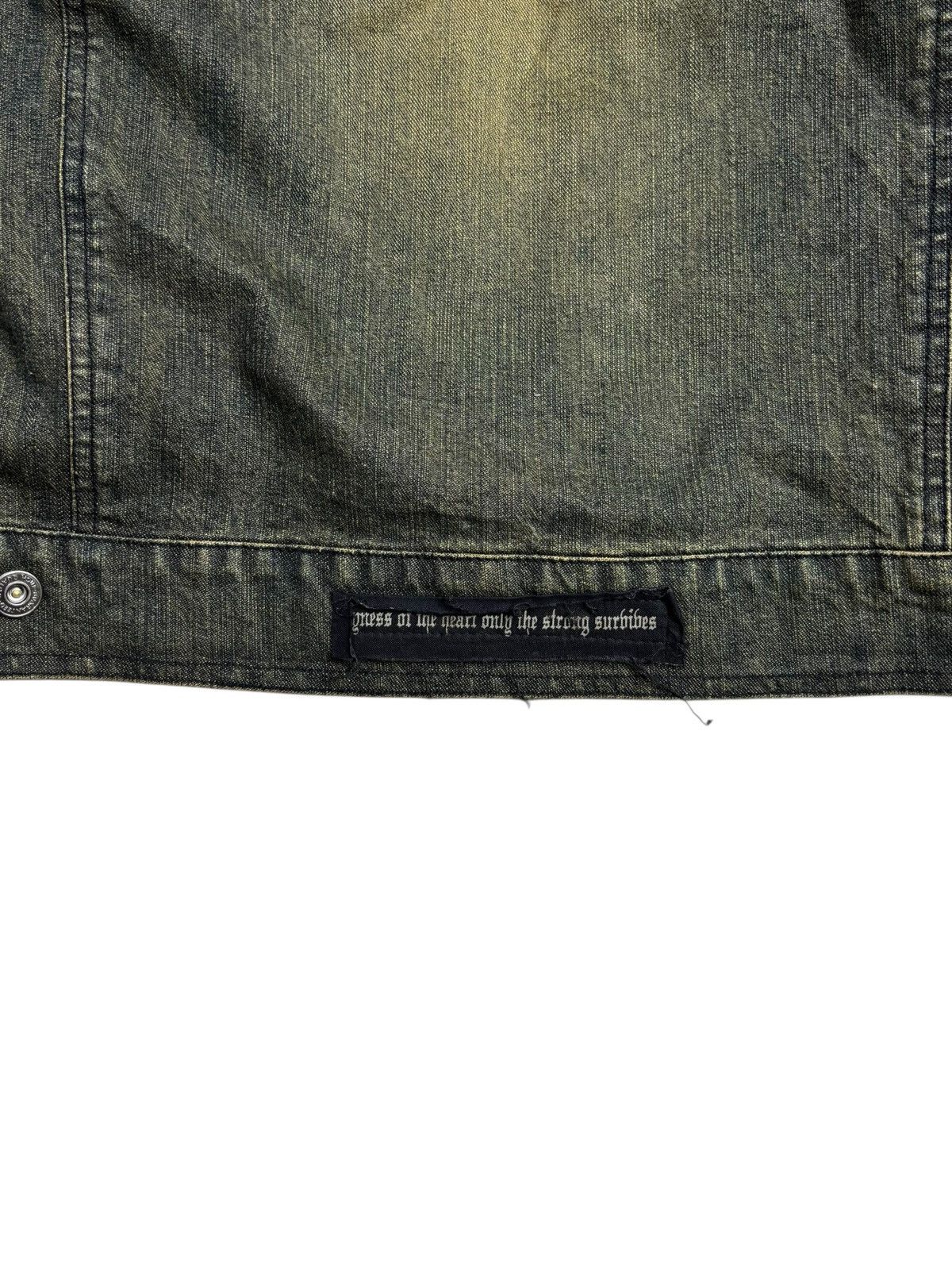 Tornado Mart 2000s In The Attic Fur Collar Mud Wash Patchwork Denim Jaket Size US M / EU 48-50 / 2 - 7 Thumbnail