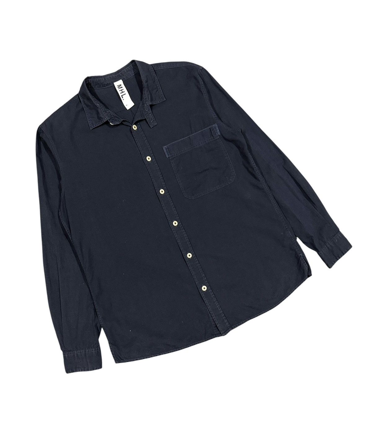 Margaret Howell MHL Margaret Howell Navy Blue Cotton Button Ups Shirt Size US S / EU 44-46 / 1 - 5 Thumbnail