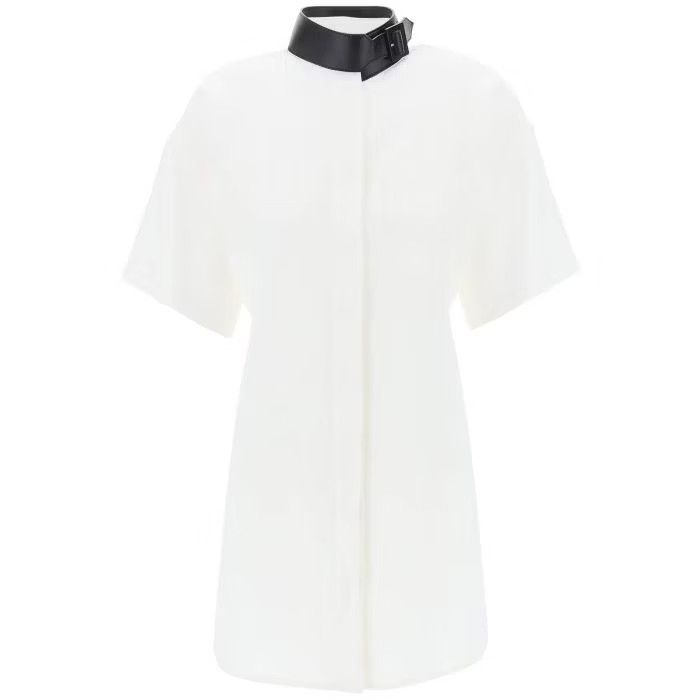 image of Salvatore Ferragamo O1S22I1N0524 Chemisier Dress In White, Women's (Size Medium)
