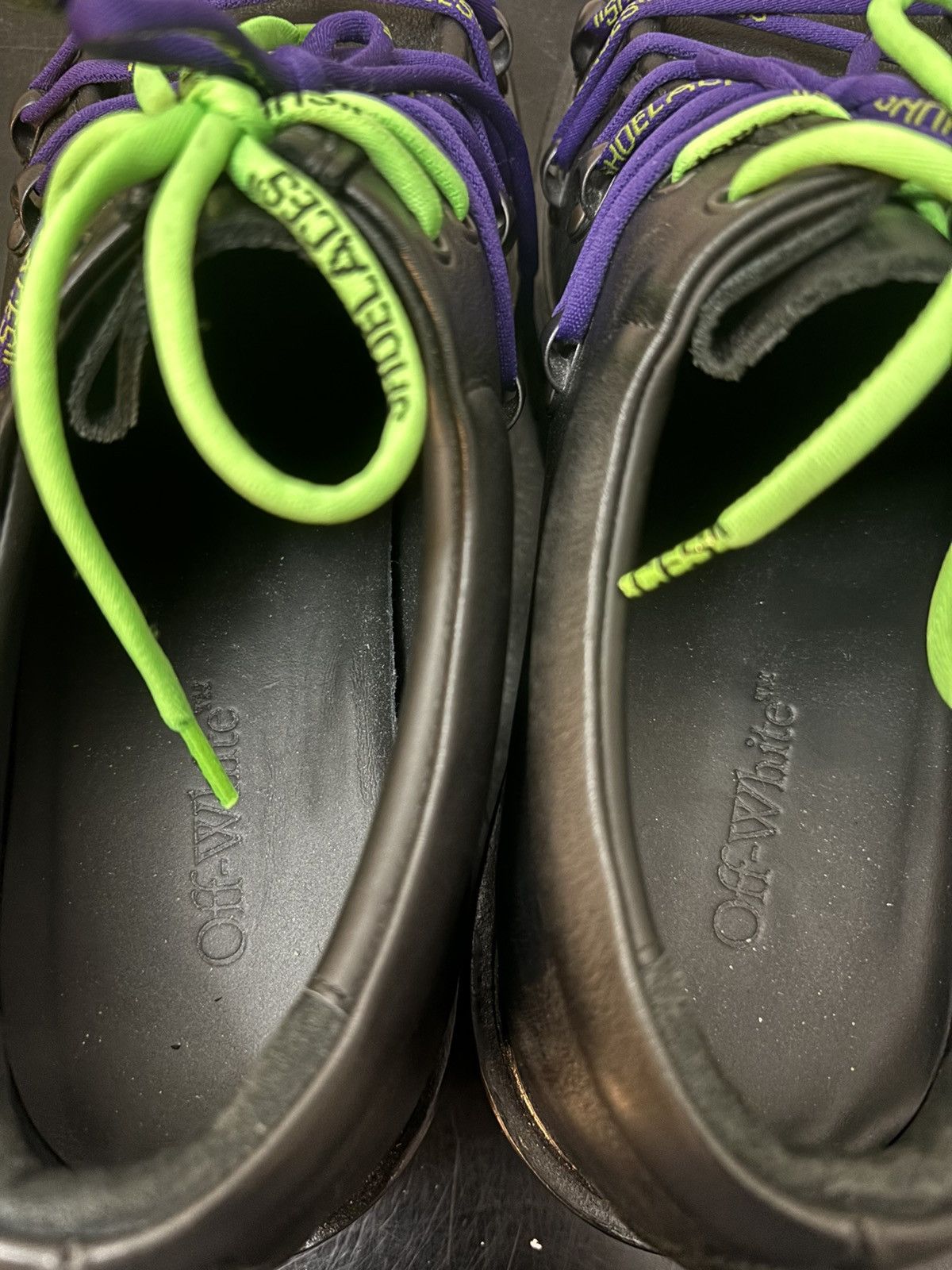 Off-White Off White Heritage Leather Derby Black Green Purple Size US 10 / EU 43 - 7 Thumbnail