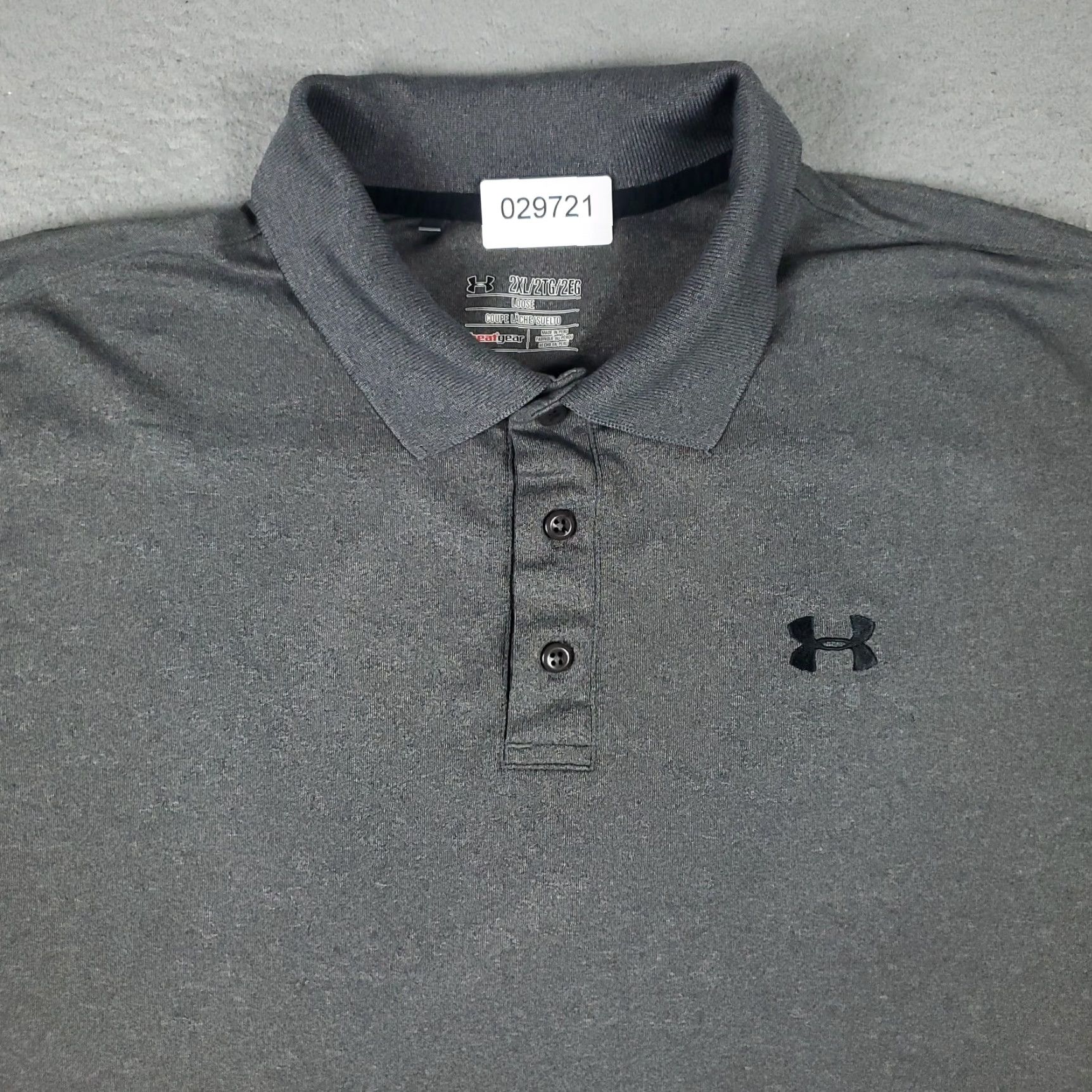 Under Armour Under Armour Polo Shirt Mens 2XL Gray HeatGear Polo Shirt Casual Short Sleeve Logo Stains Size US XXL / EU 58 / 5 - 2 Thumbnail
