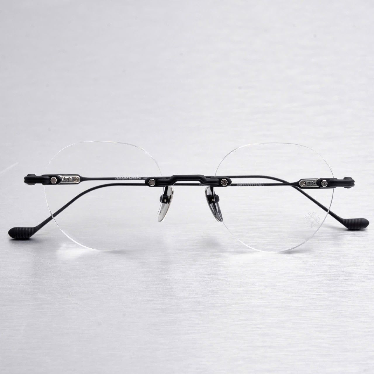 Chrome Hearts CHROME HEARTS SOFFFFFFFFERS I MATTE BLACK/SHINY SILVER GLASSES Size ONE SIZE - 6 Thumbnail