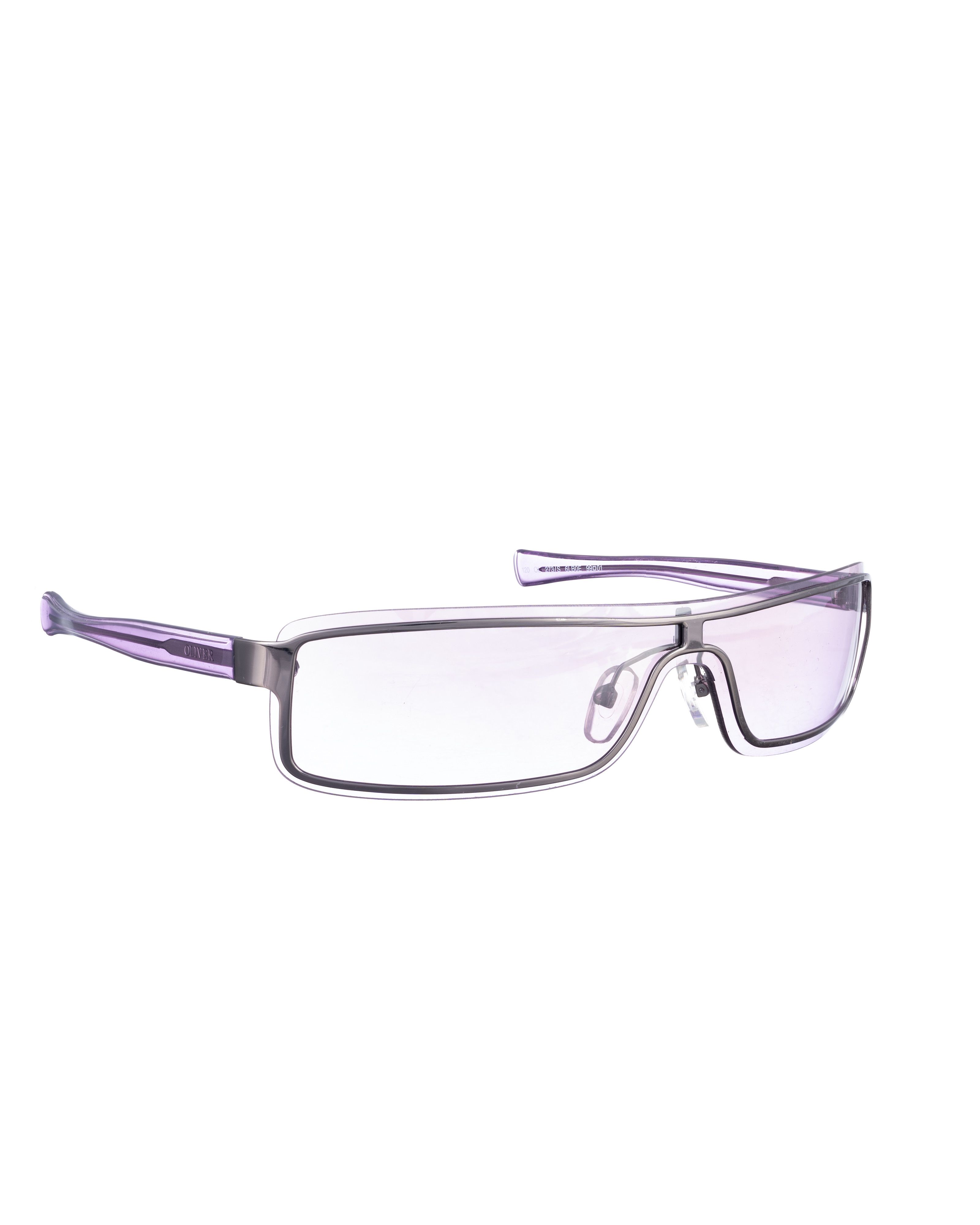 Oliver by Valentino '00s Mirror Violet Sheer Sunglasses
