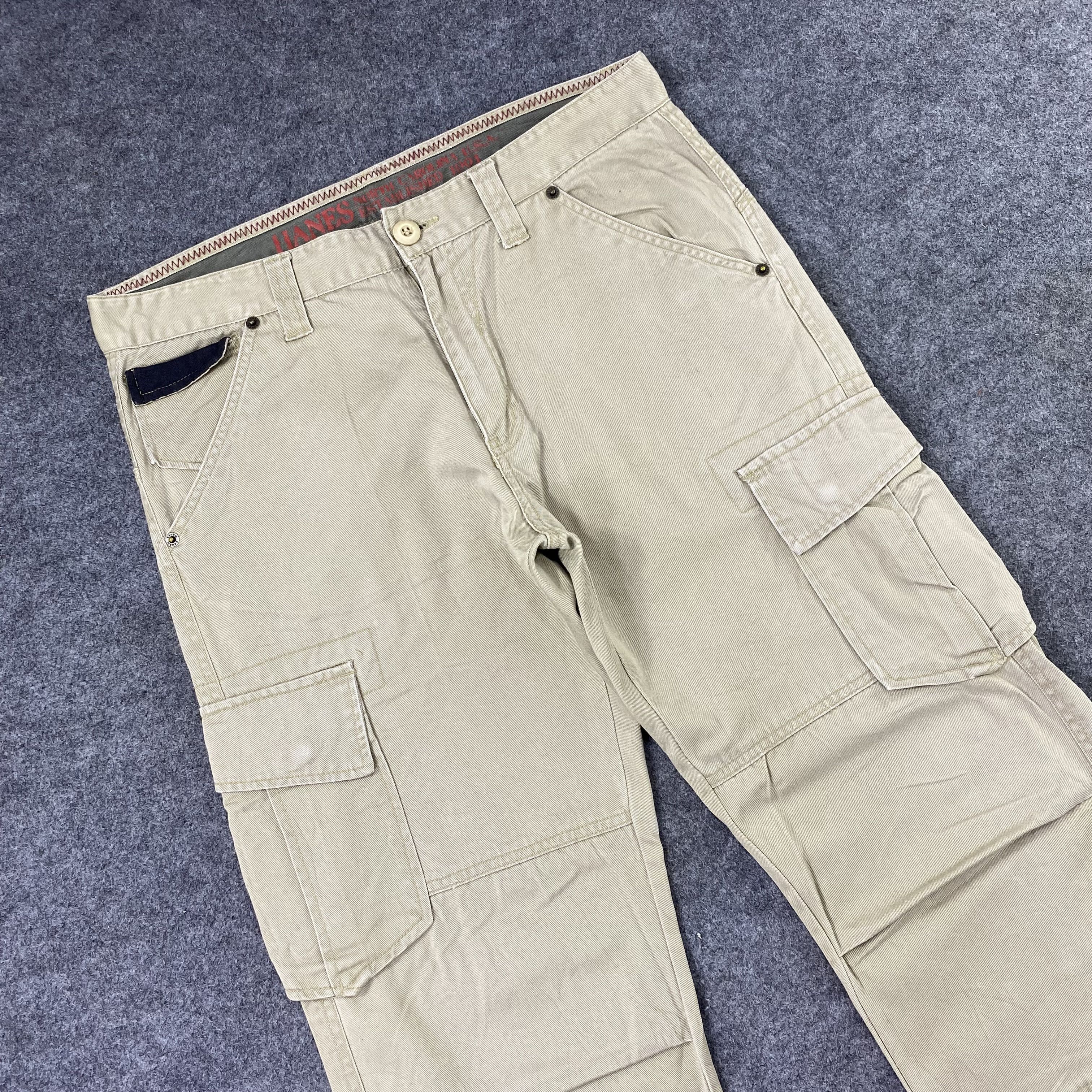 Hanes × Vintage 🔴U.S.A - Hanes North U.S.A Multi Pocket Cargo Pant-C019 Size US 34 / EU 50 - 4 Thumbnail