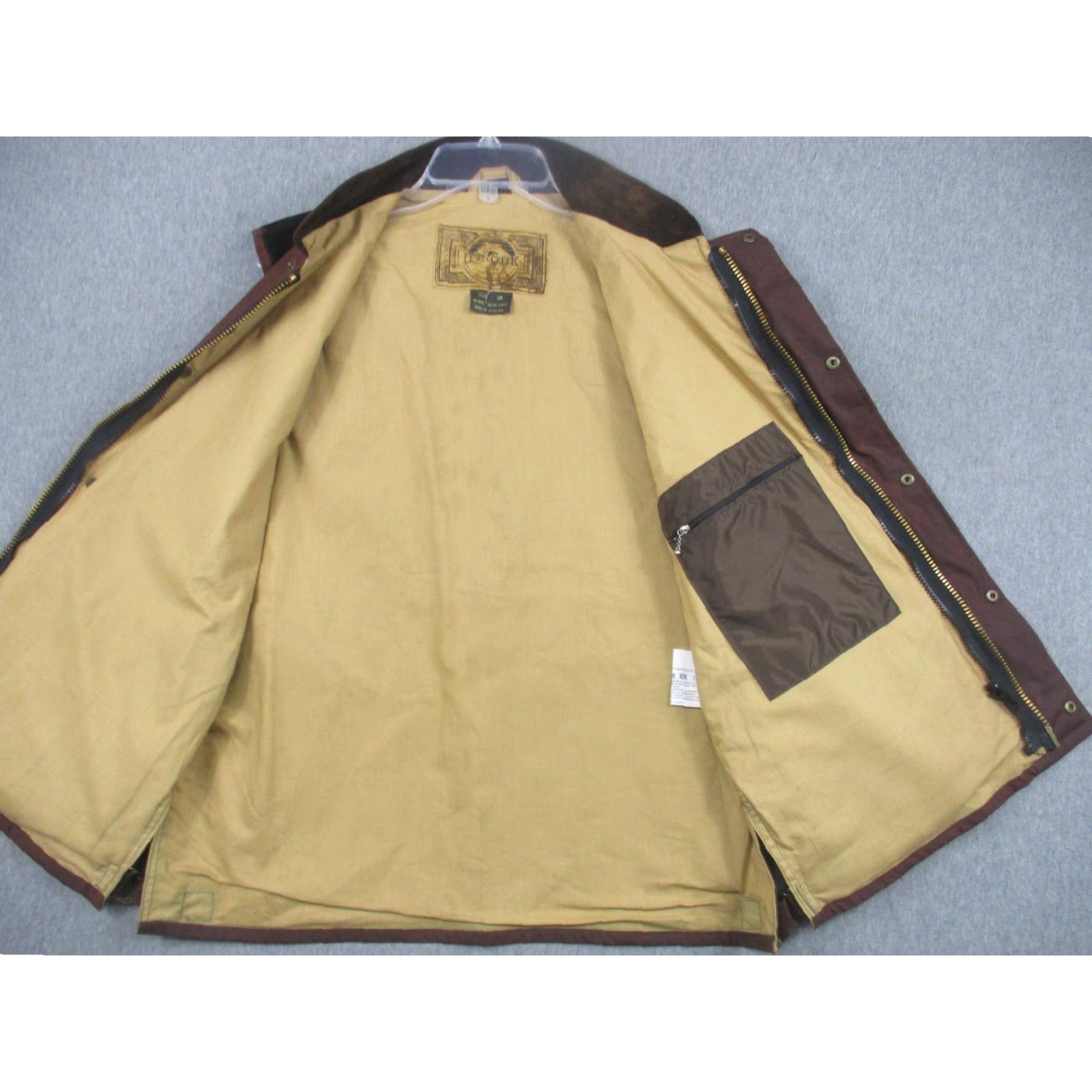 Vintage Lewis Creek Vest Mens Medium Brown Waxed Cotton Shooting Hunting Made Scotland Size US M / EU 48-50 / 2 - 7 Thumbnail