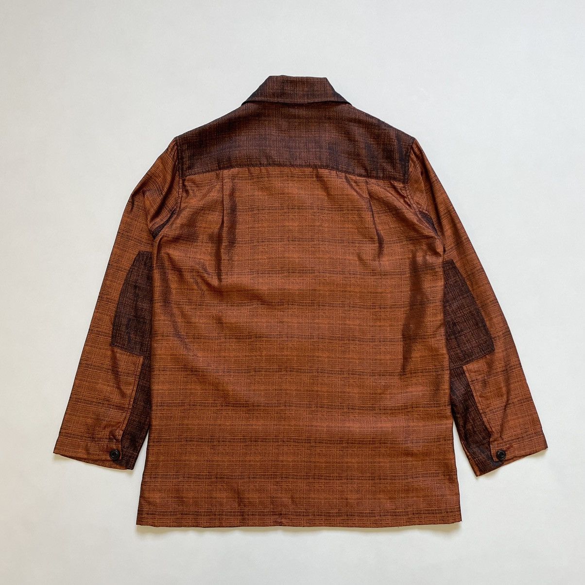 Nicholas Daley Sample Orange / Black Silk Utility Shirt Size US M / EU 48-50 / 2 - 11 Thumbnail