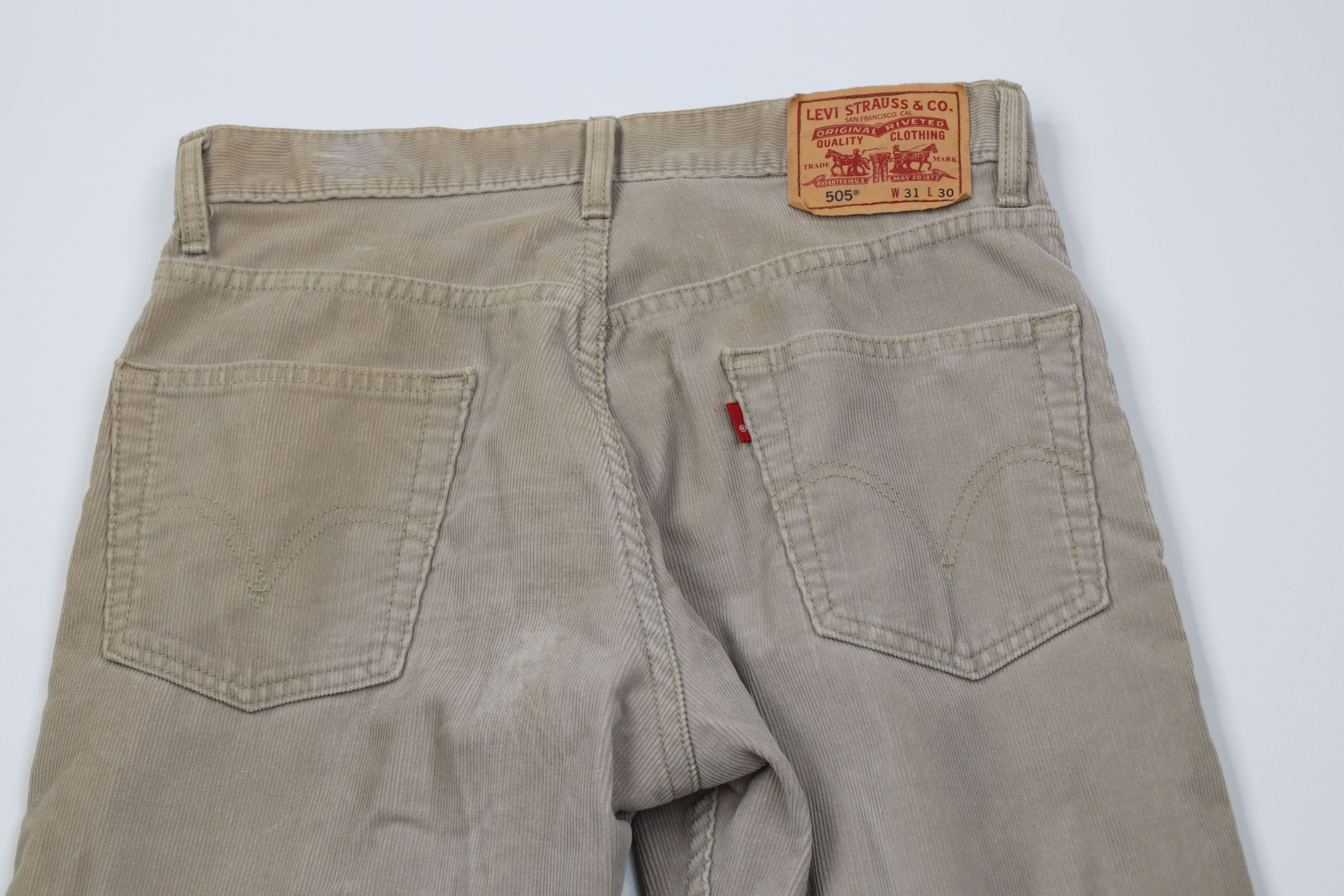 Levi's Vintage Y2K Levis 505 Regular Straight Leg Corduroy Pants Size US 31 - 12 Thumbnail