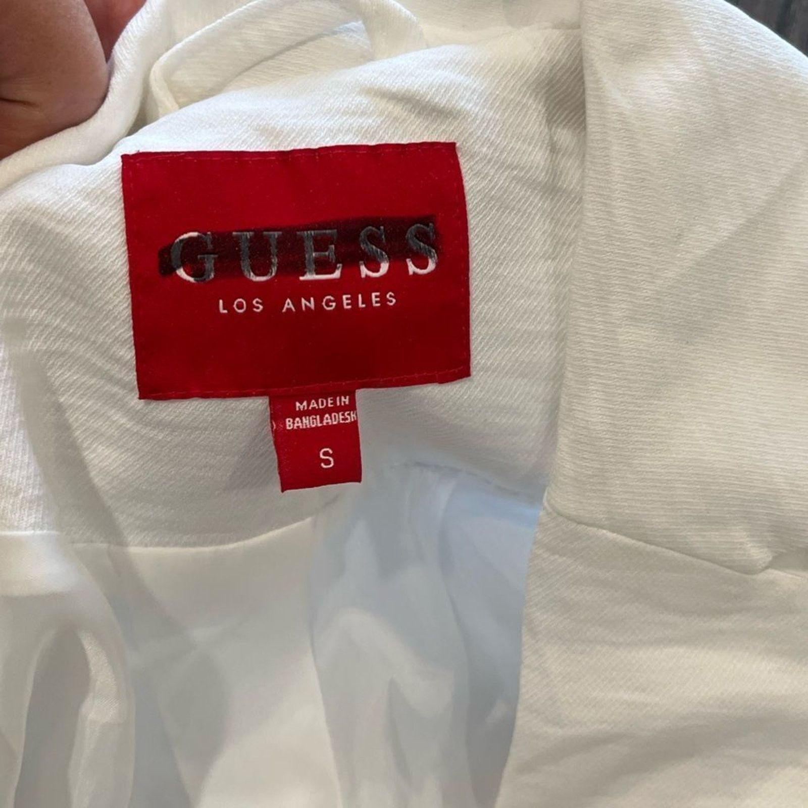 Guess Guess Womens White Long Line Blazer Jacket Size S Size S / US 4 / IT 40 - 6 Thumbnail