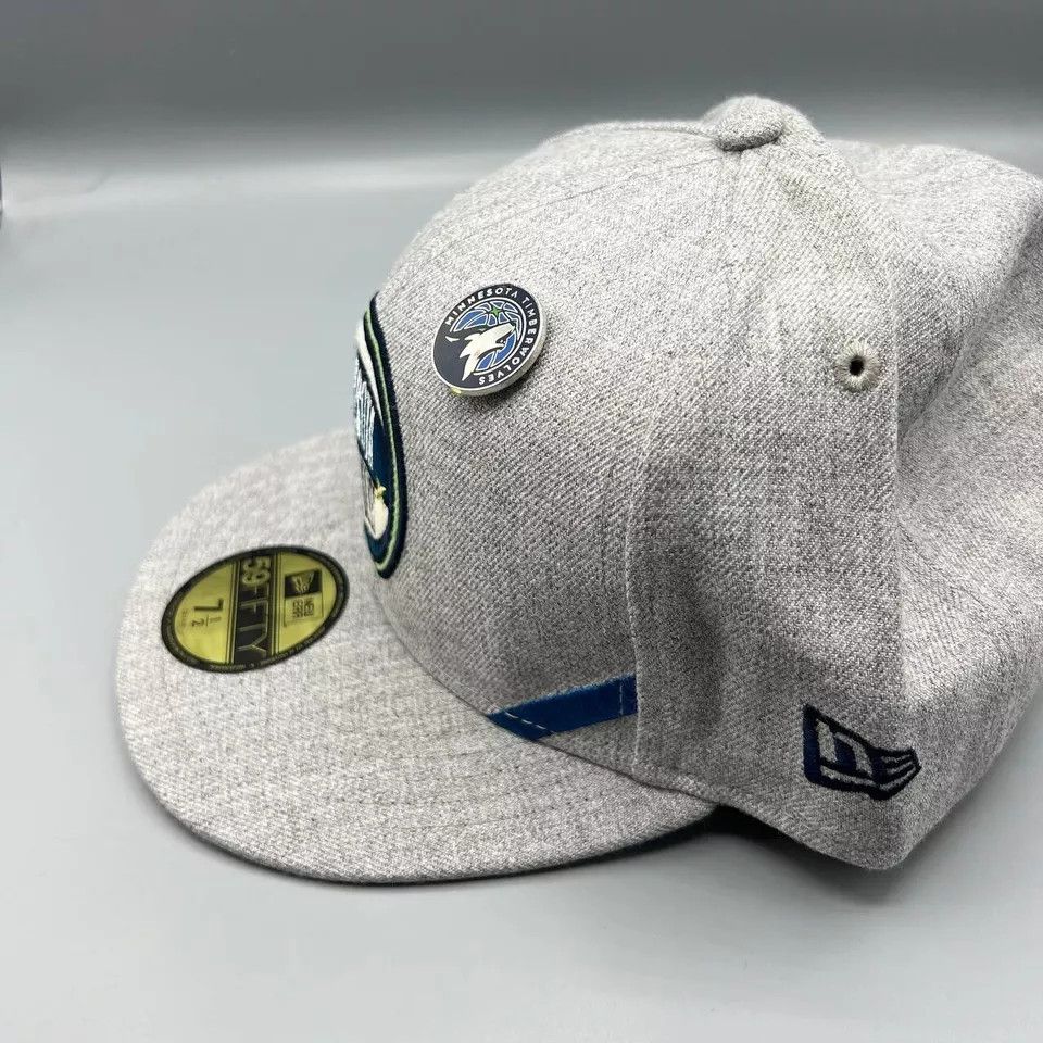 New Era Minnesota Timberwolves Hat Men 7 1/2 Fitted Cap New with Pin Size ONE SIZE - 2 Thumbnail