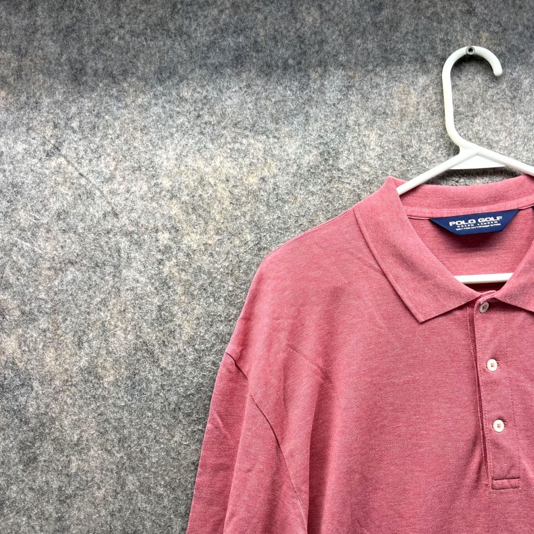 Ralph Lauren Ralph Lauren Polo Shirt Men Extra Large Adult Pink Long Sleeve Golf Golfer Pony Size US XL / EU 56 / 4 - 3 Thumbnail