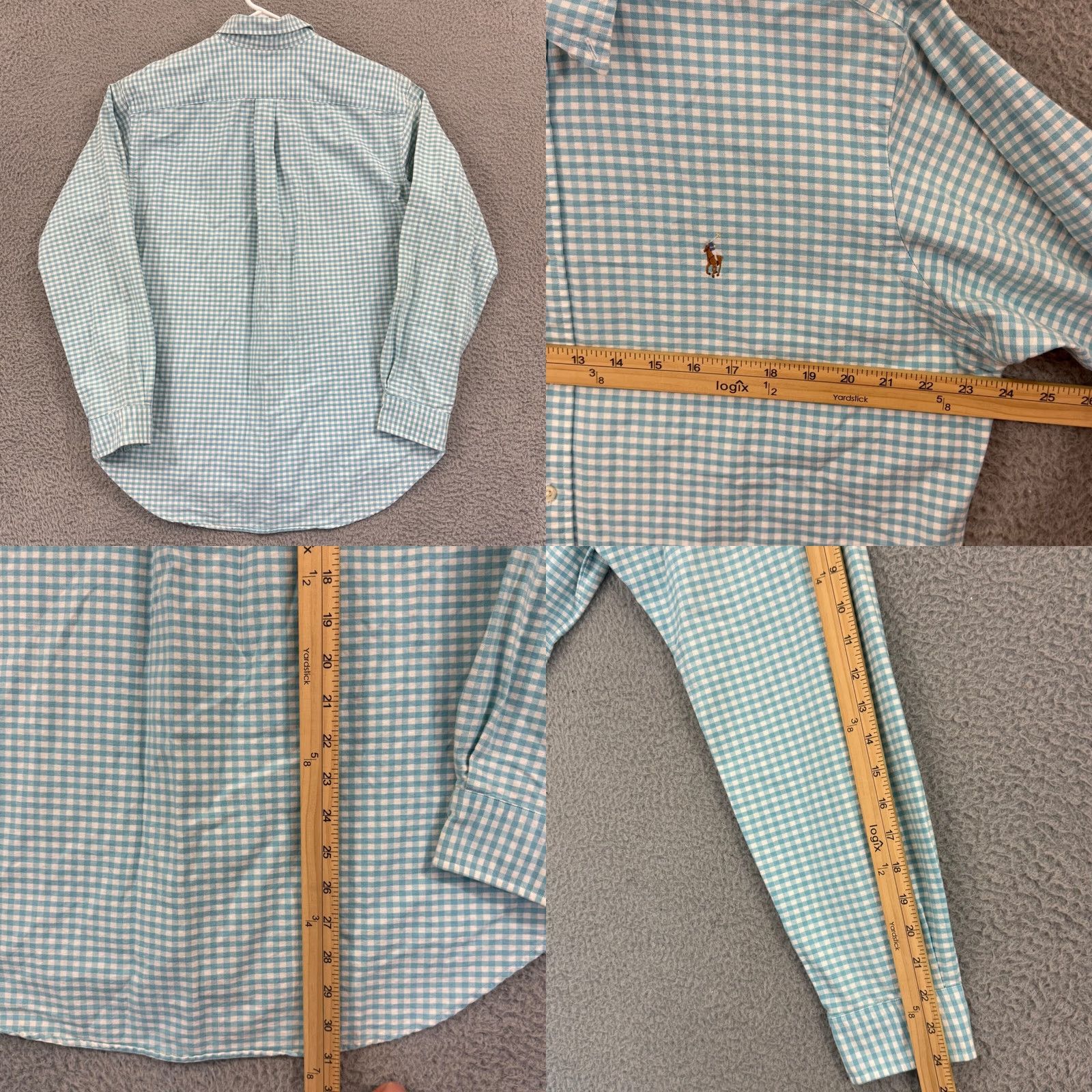 Polo Ralph Lauren Polo Ralph Lauren Shirt Mens Large Blue Classic Fit Button Check Pony Preppy Size US L / EU 52-54 / 3 - 8 Thumbnail