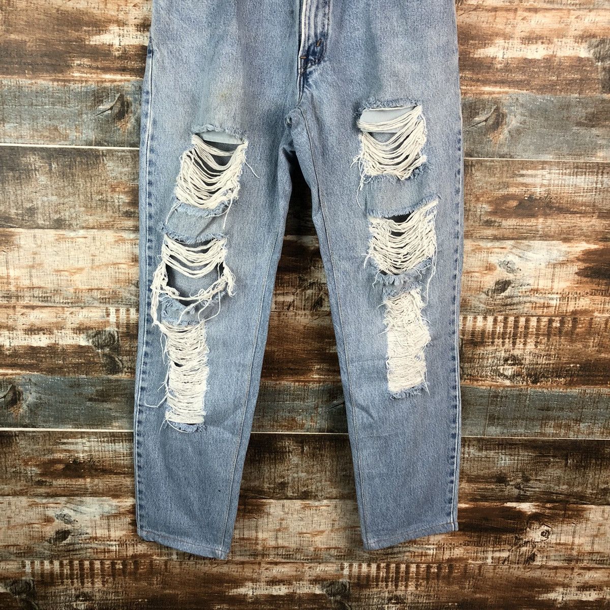 Levi's DL Levis 560 Blue Distressed Denim Pants #C142 Size US 30 / EU 46 - 3 Thumbnail