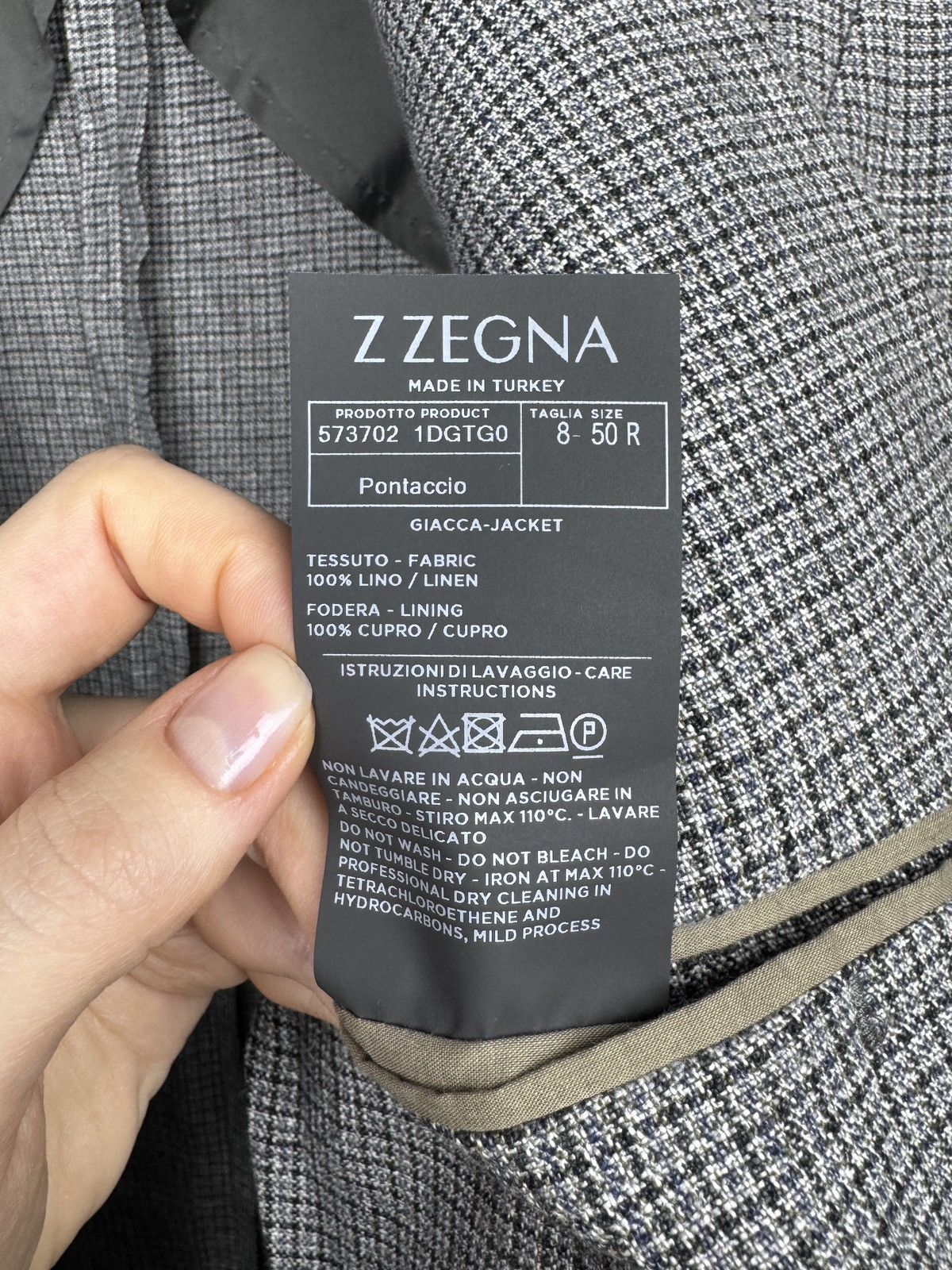Z Zegna Z Zegna Ermenegildo 100% Linen checkered unlined blazer 50 Size 40R - 11 Thumbnail