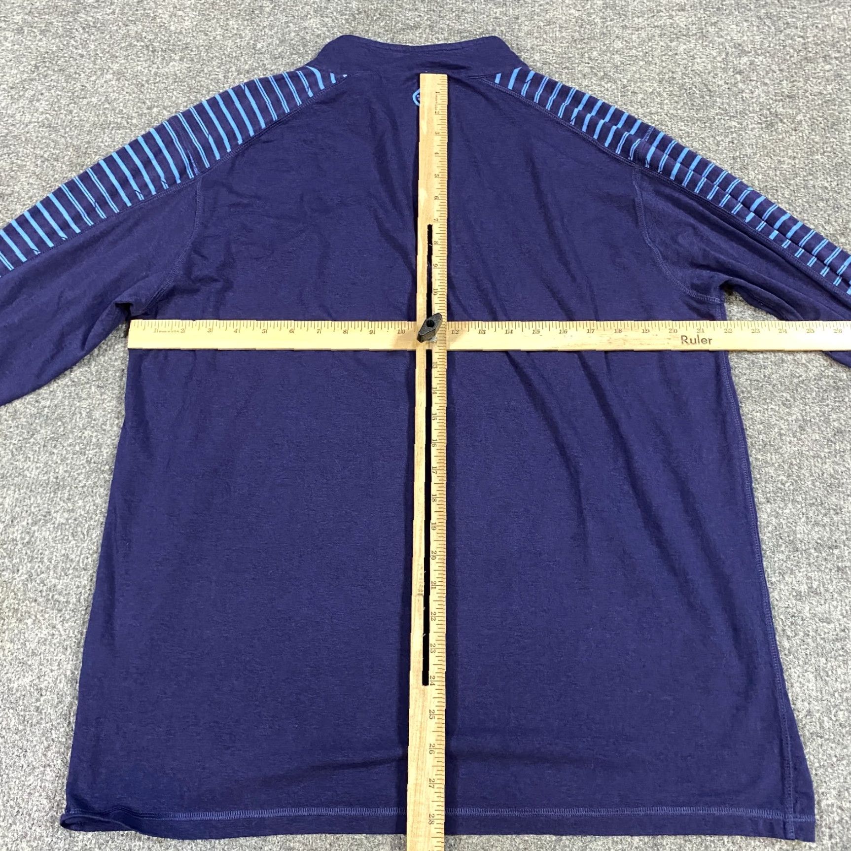 Vintage Tasc Shirt XL Blue Solid 1/4 Zip Pullover Long Sleeve Bamboo Cotton Organic Knit Blended Fabric Men Activewear Pullover 1/4 Zip Sports Size US XL / EU 56 / 4 - 4 Thumbnail