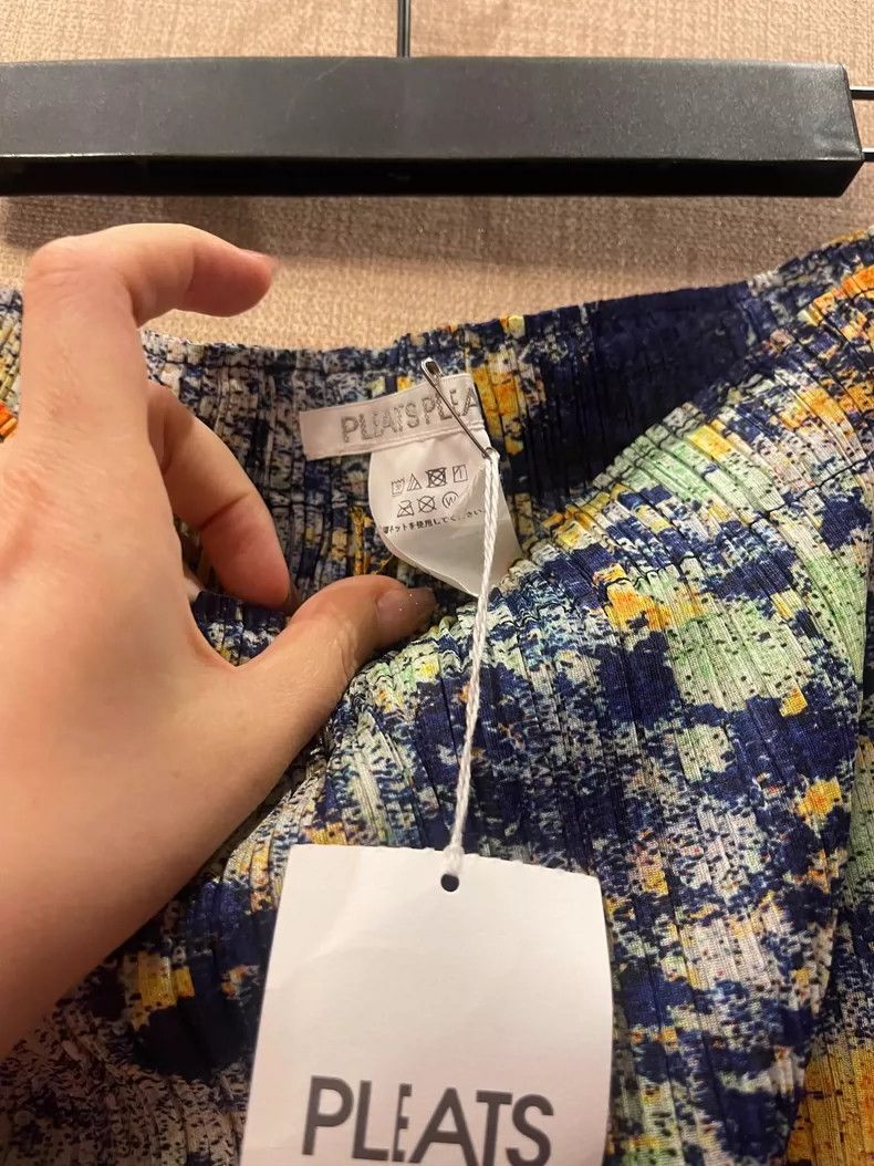 Issey Miyake Issey Miyake size:2 Starry sky pleated straight-leg pants Size 31" - 2 Thumbnail
