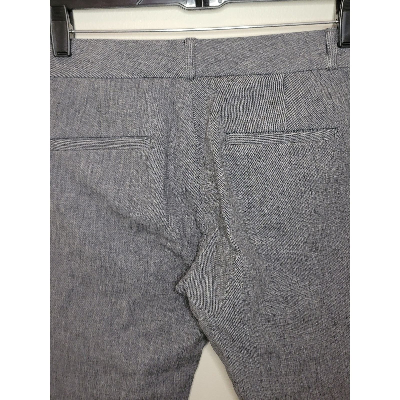 Banana Republic Women's Banana Republic Gray/Black Ankle Dress Pants Size 6 Size 28" / US 6 / IT 42 - 3 Thumbnail