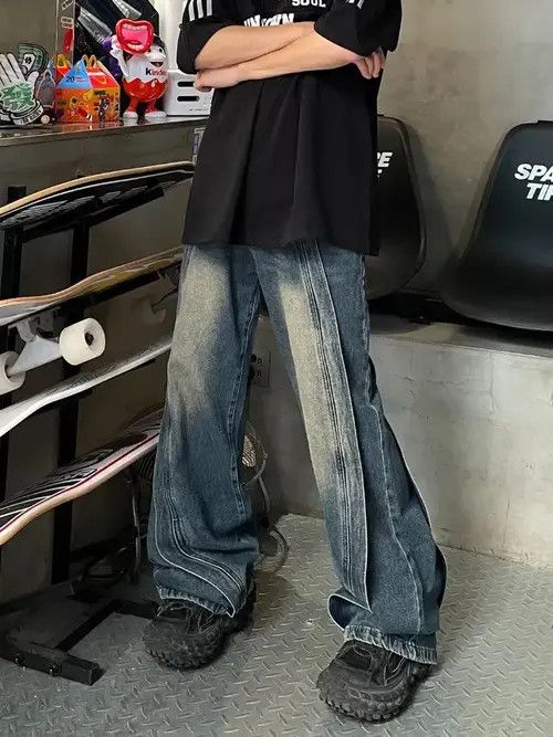 Jean Yoshimi x ouchi Baggy Retro Street Blue Jeans y2k Size US 30 / EU 46 - 5 Thumbnail
