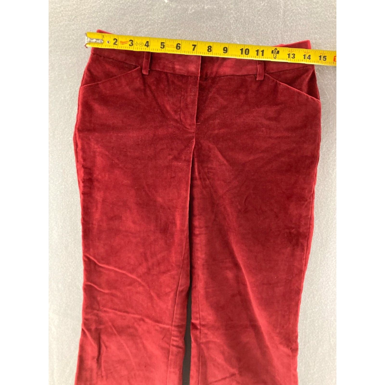 Vintage VINTAGE Body By Victoria Womens Dress Pants 0 Red Flared Cotton Blend Bohemian Size 25" / US 0 / IT 36 - 2 Thumbnail