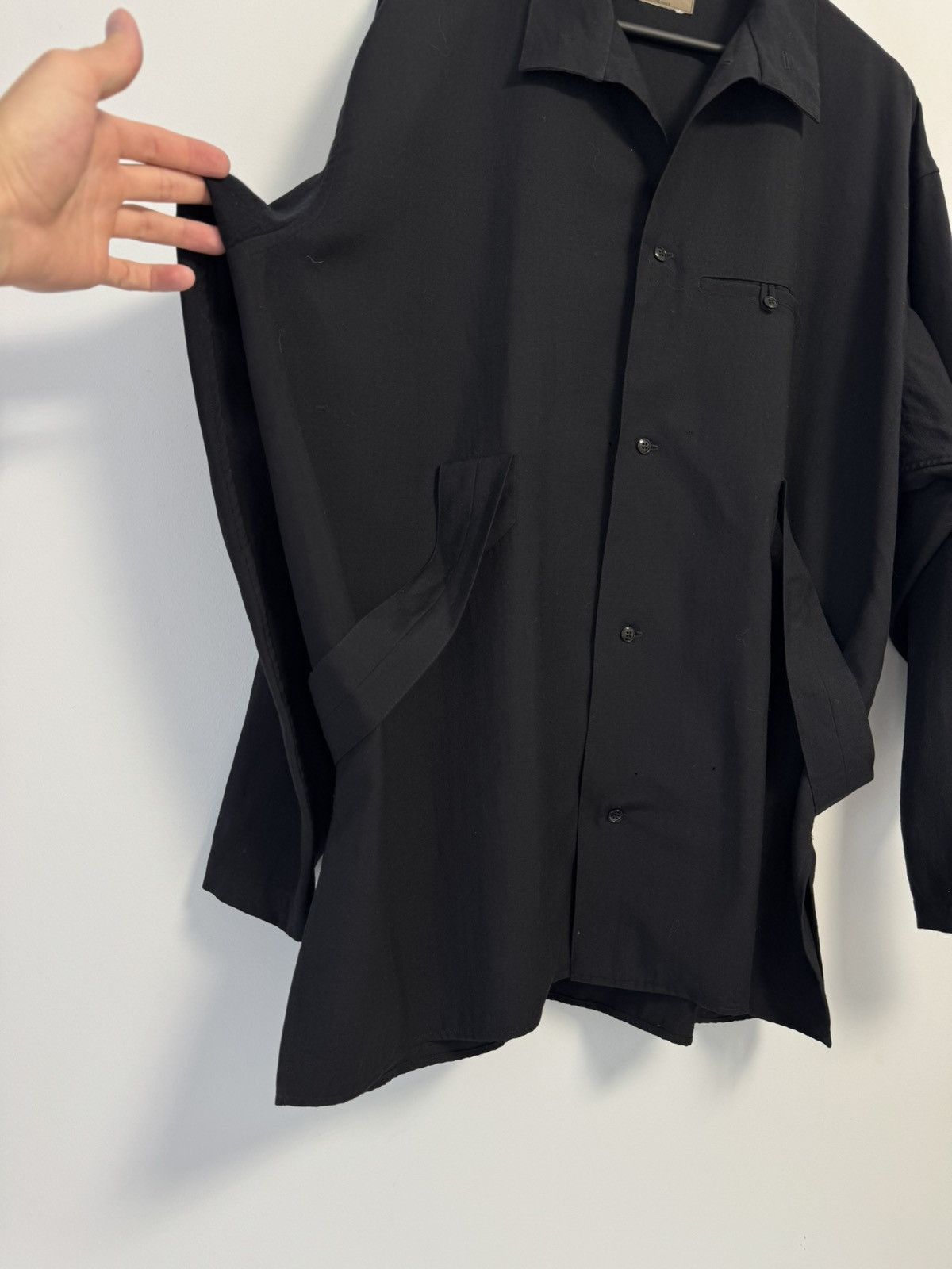 Yohji Yamamoto YOHJI YAMAMOTO POUR HOMME Strap Design Long Sleeve Shirt Size XL / US 12-14 / IT 48-50 - 7 Thumbnail