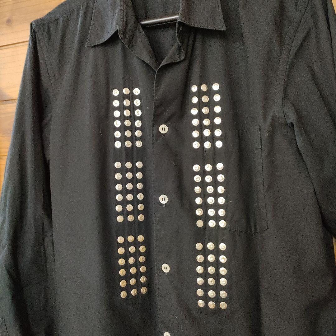 Comme des Garcons Ever Green Studded Camp Collar Long Sleeve Button Up Shirt Size US XS / EU 42 / 0 - 6 Thumbnail