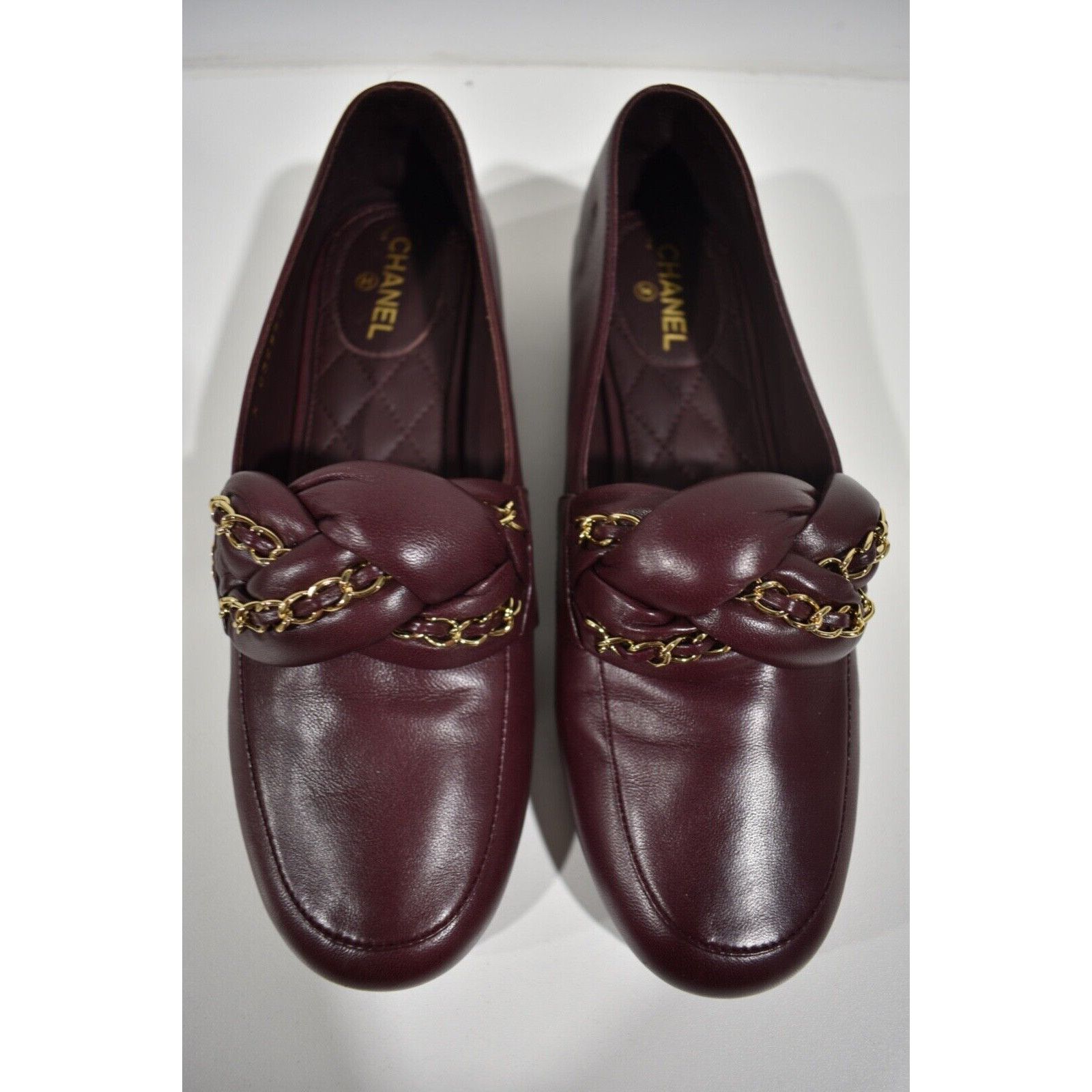 Chanel 17A Braided CC Logo Gold Chain Slide Loafer Moccasin Flat 37 Size US 7 / IT 37 - 6 Thumbnail