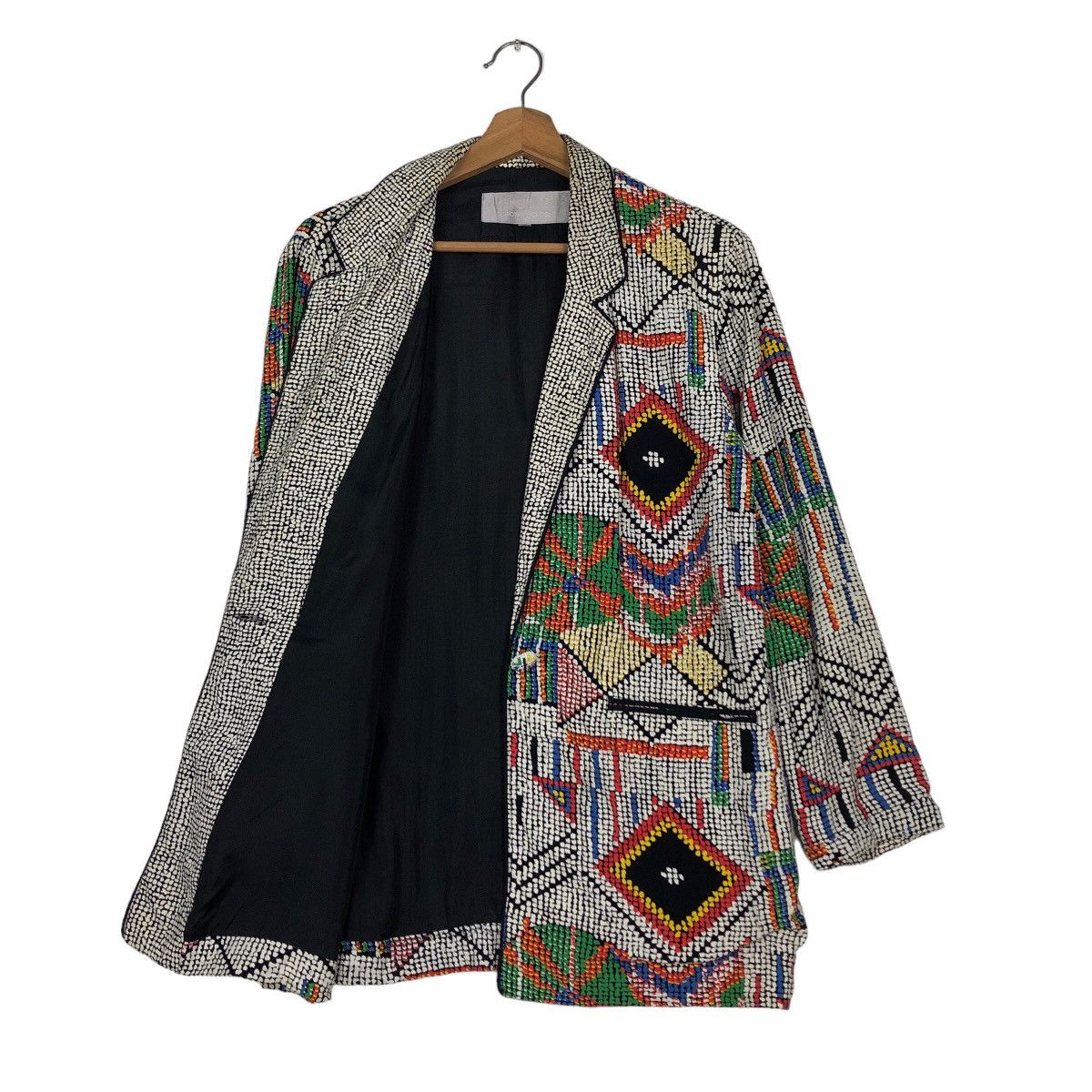 Japanese Brand 🔥Vintage Pleated Design Jacket Platinum Usa Mix Colour Size US M / EU 48-50 / 2 - 11 Thumbnail
