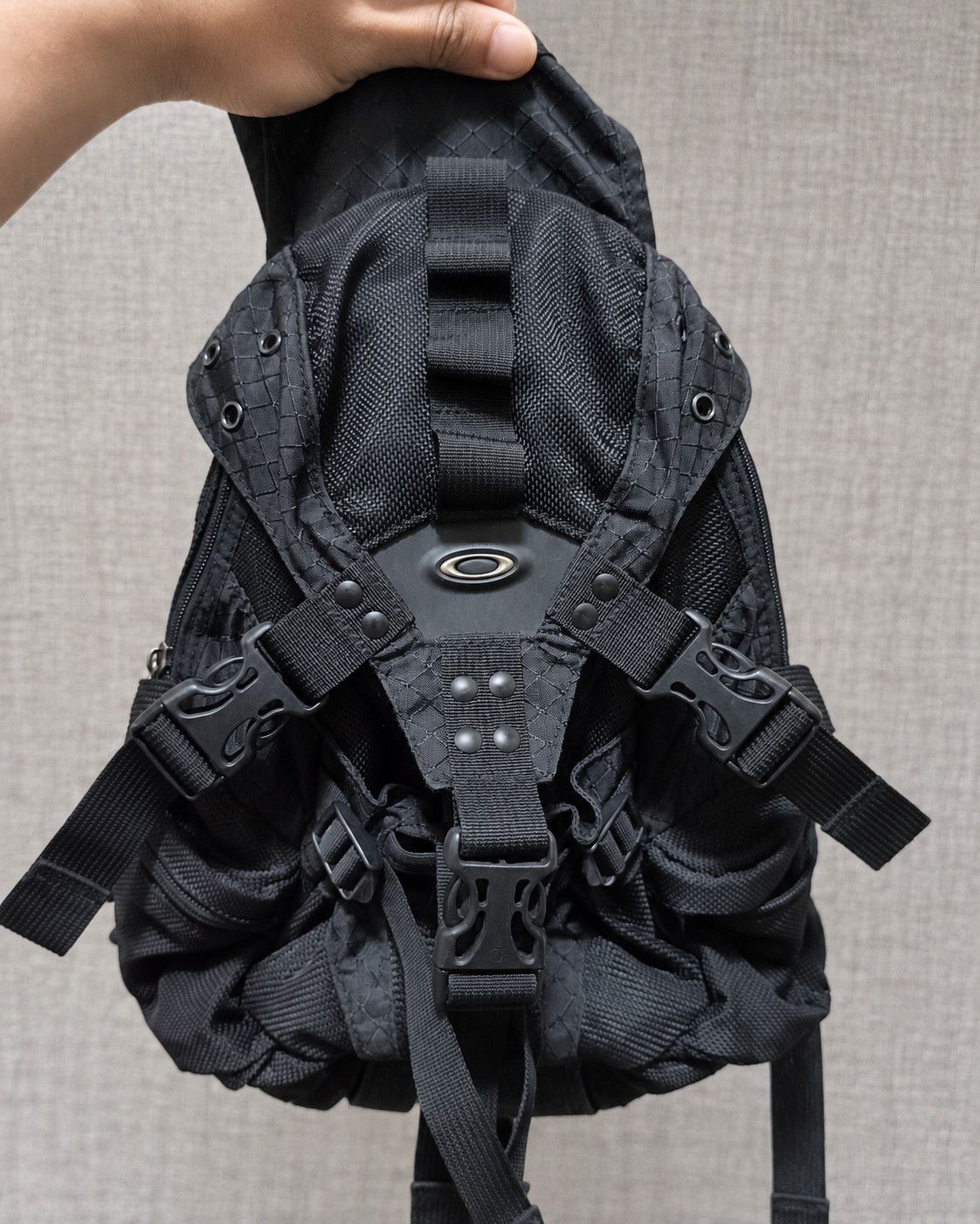 Oakley × Vintage Oakley Mini Icon Backpack 1.0 Black - Y2K Bag