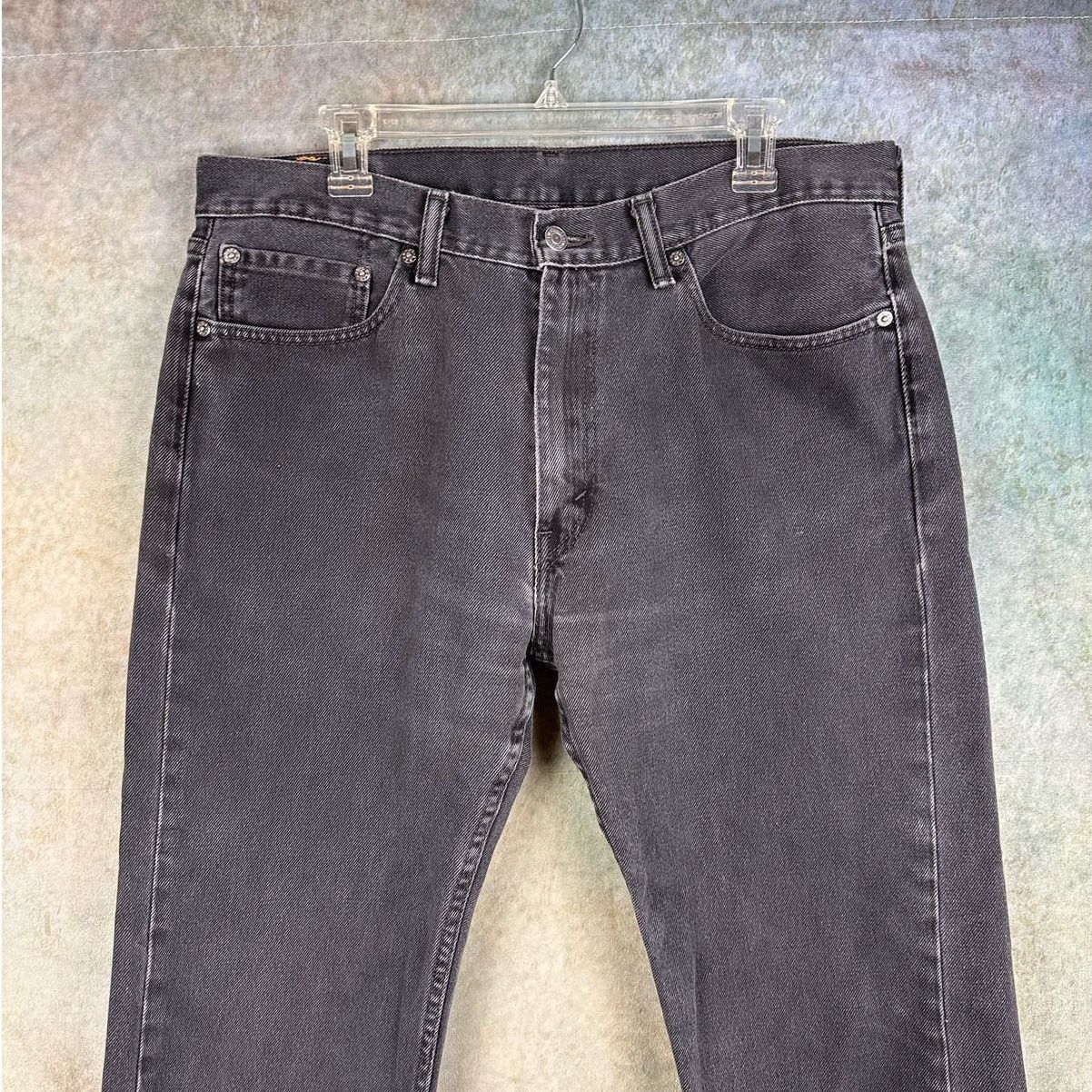 Levi's × Vintage Vintage Levis 505 Black Denim Jeans 36x30 Faded Y2K Regular Size US 36 / EU 52 - 3 Thumbnail