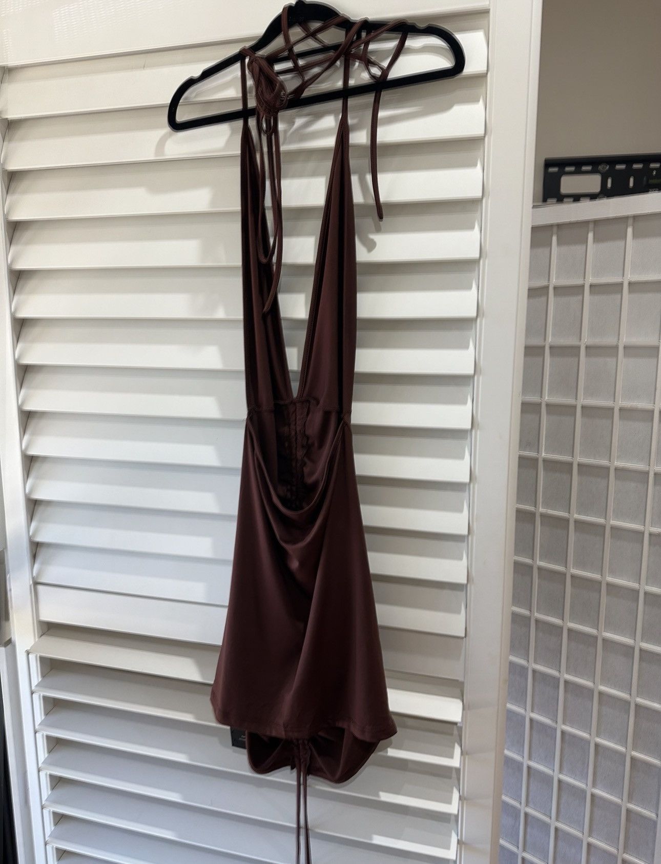 Shein Brown Mini Dress Size XL / US 12-14 / IT 48-50 - 4 Thumbnail