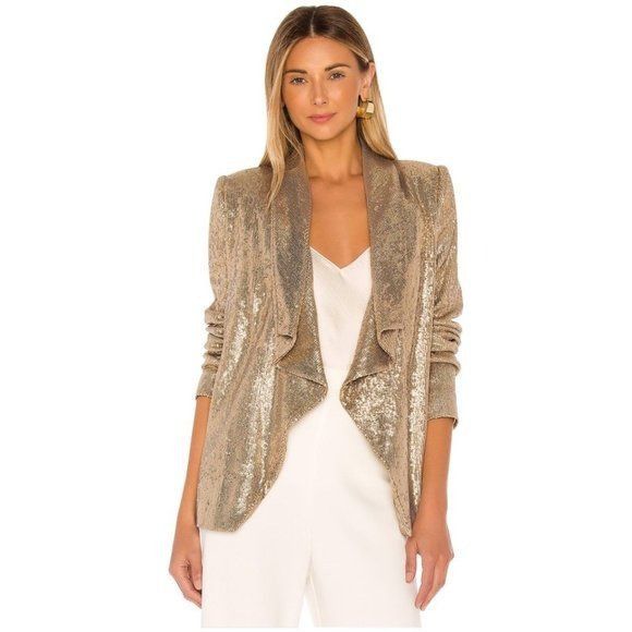 Rachel Zoe Rachel Zoe Lena Sequin Embellished Draped Jacket Size XS / US 0-2 / IT 36-38 - 1 Thumbnail