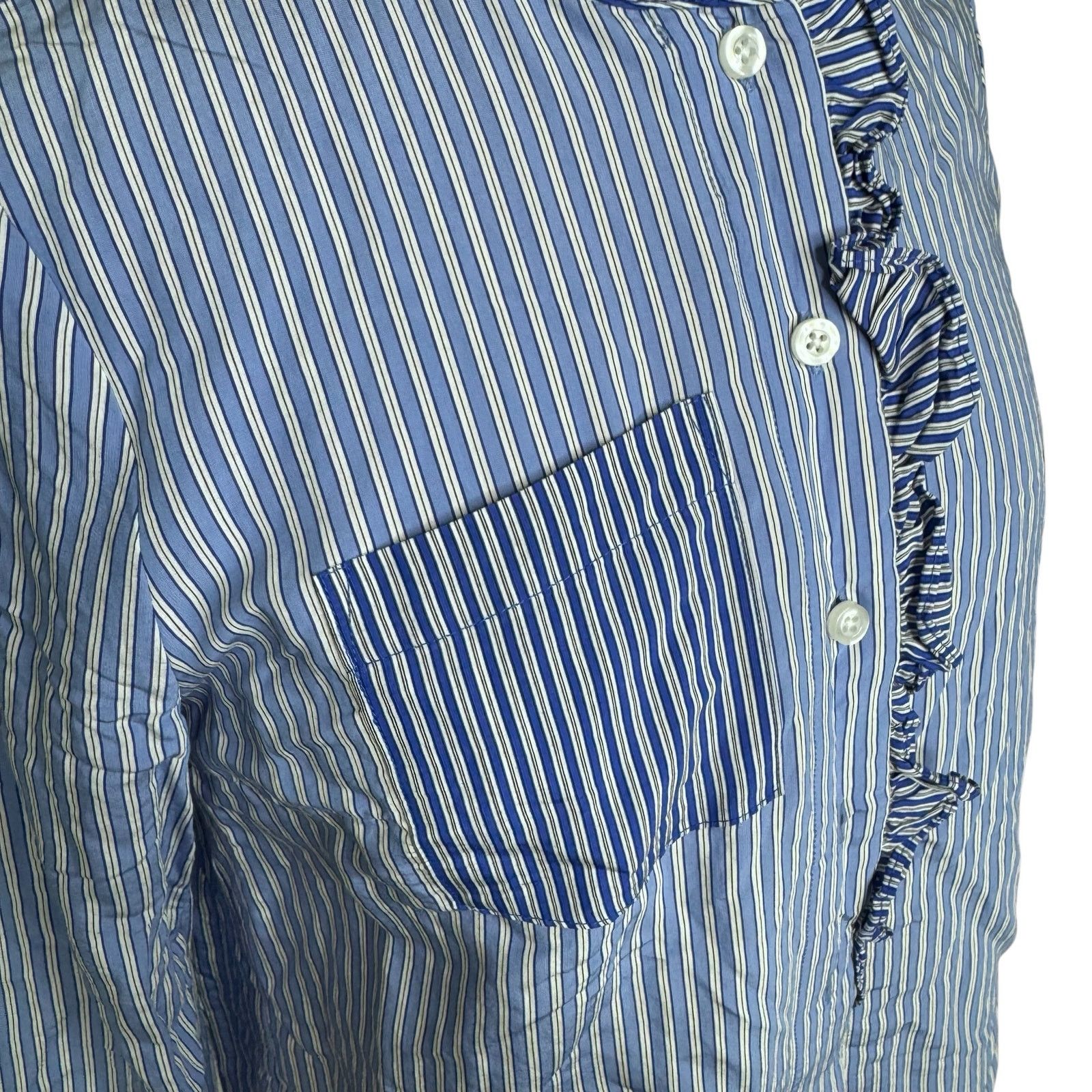 Baum und Pferdgarten BAUM UND PFERDGARTEN MACEO Button Up Shirt Blue Twin Stripe Size S / US 4 / IT 40 - 5 Thumbnail