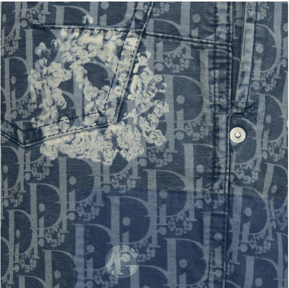 DENIM TEARS × Dior o1w1db10624 Cotton Denim Bermuda Shorts in Blue Size US 30 / EU 46 - 4 Thumbnail