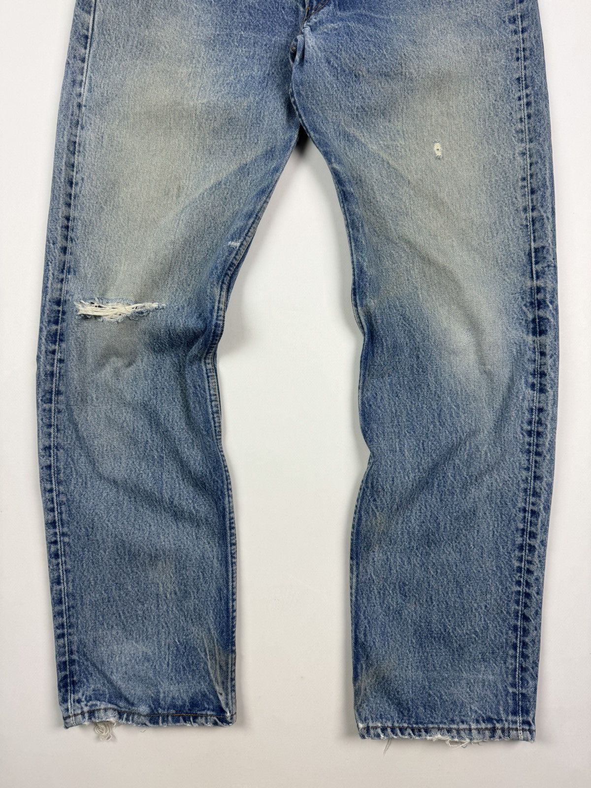Levi's 90’s Vintage Distressed Levi’s 501 Washed Denim USA Jeans Size US 36 / EU 52 - 4 Thumbnail