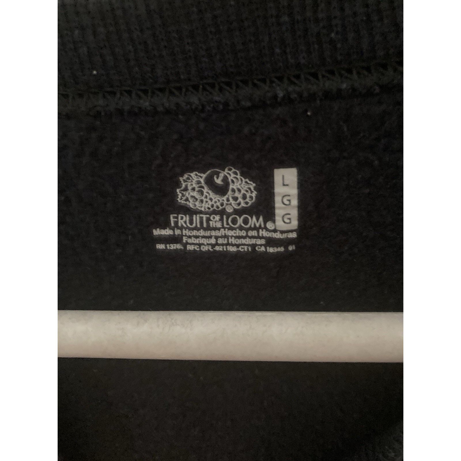 Fruit Of The Loom Vintage 90s Fruit of the Loom Black Blank Sweatshirt L Size US L / EU 52-54 / 3 - 2 Thumbnail