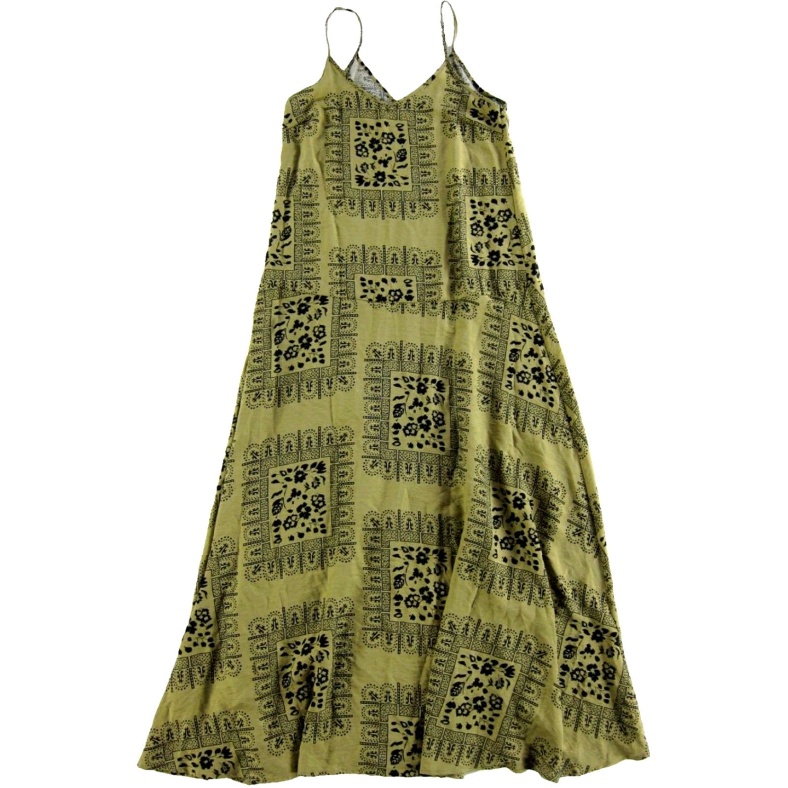 Vintage VINTAGE NWT Vero Moda Rayon Green Floral V-Neck Long Maxi Tank Slip Dress Small Size S / US 4 / IT 40 - 2 Thumbnail
