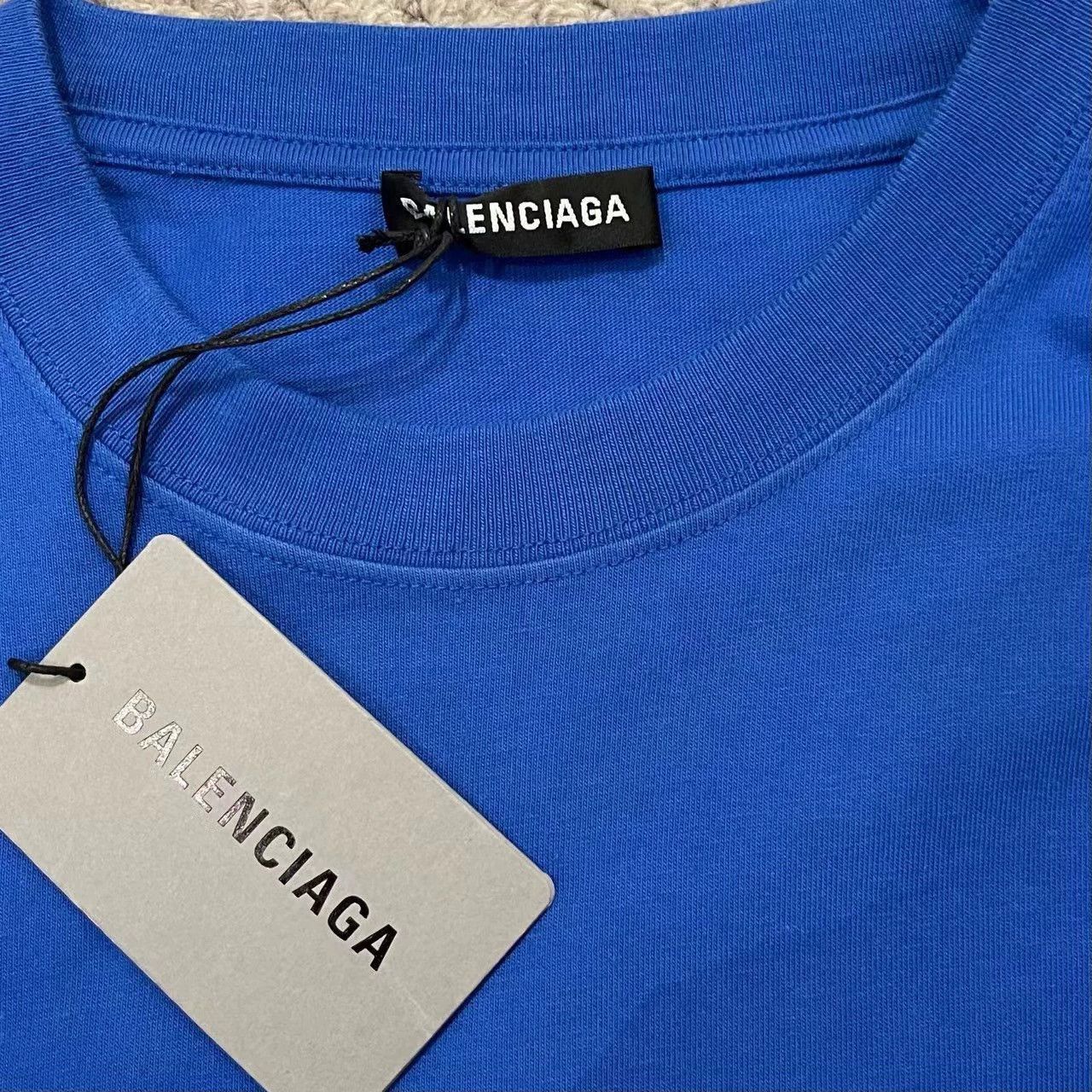 Balenciaga Balenciaga Klein Blue wfp Wheat Ear Logo Short Sleeve Size US M / EU 48-50 / 2 - 5 Thumbnail