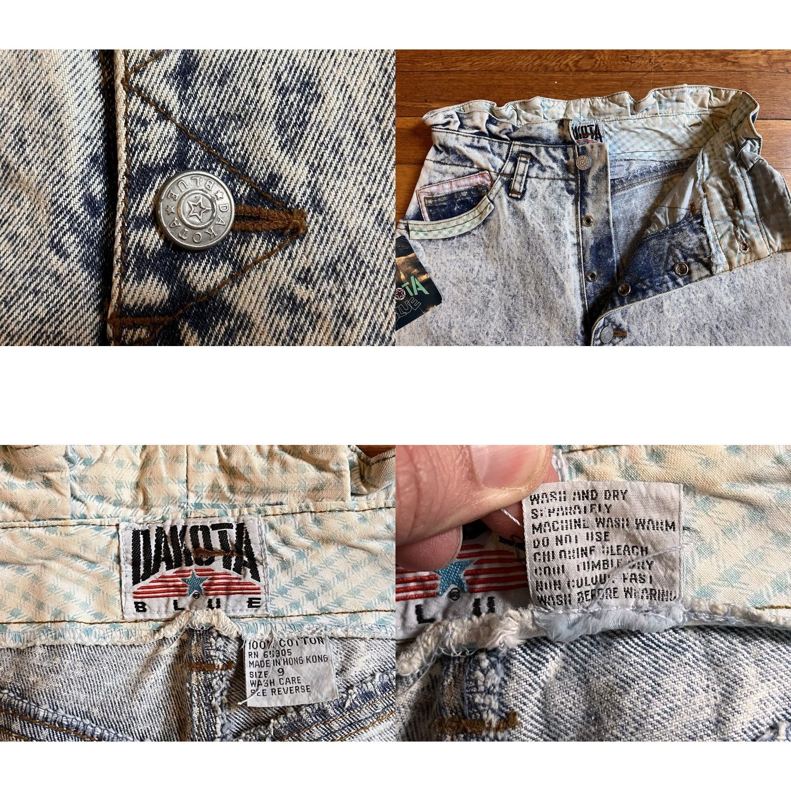 Vintage VINTAGE Dakota Blue Jeans High Waist Juniors 9 Blue Acid Wash 80s Retro 90s Grunge Hipster USA Womens Size 30" / US 8 / IT 44 - 8 Thumbnail
