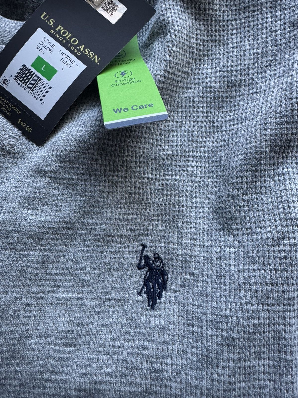 Polo Ralph Lauren Grey polo Ralph Lauren long sleeve shirt Size US L / EU 52-54 / 3 - 3 Thumbnail