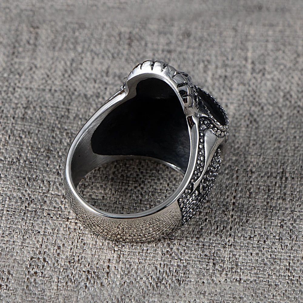 Jewelry Red Stone Skull Ring Size ONE SIZE - 5 Thumbnail