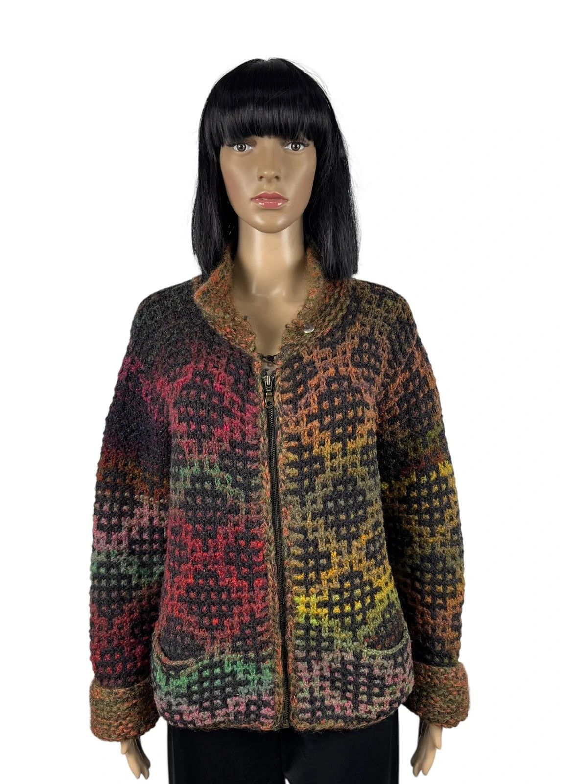 Other Edel Macbride Donegal Knit Cardigan Wool Silk Ireland Size XL / US 12-14 / IT 48-50 - 1 Thumbnail