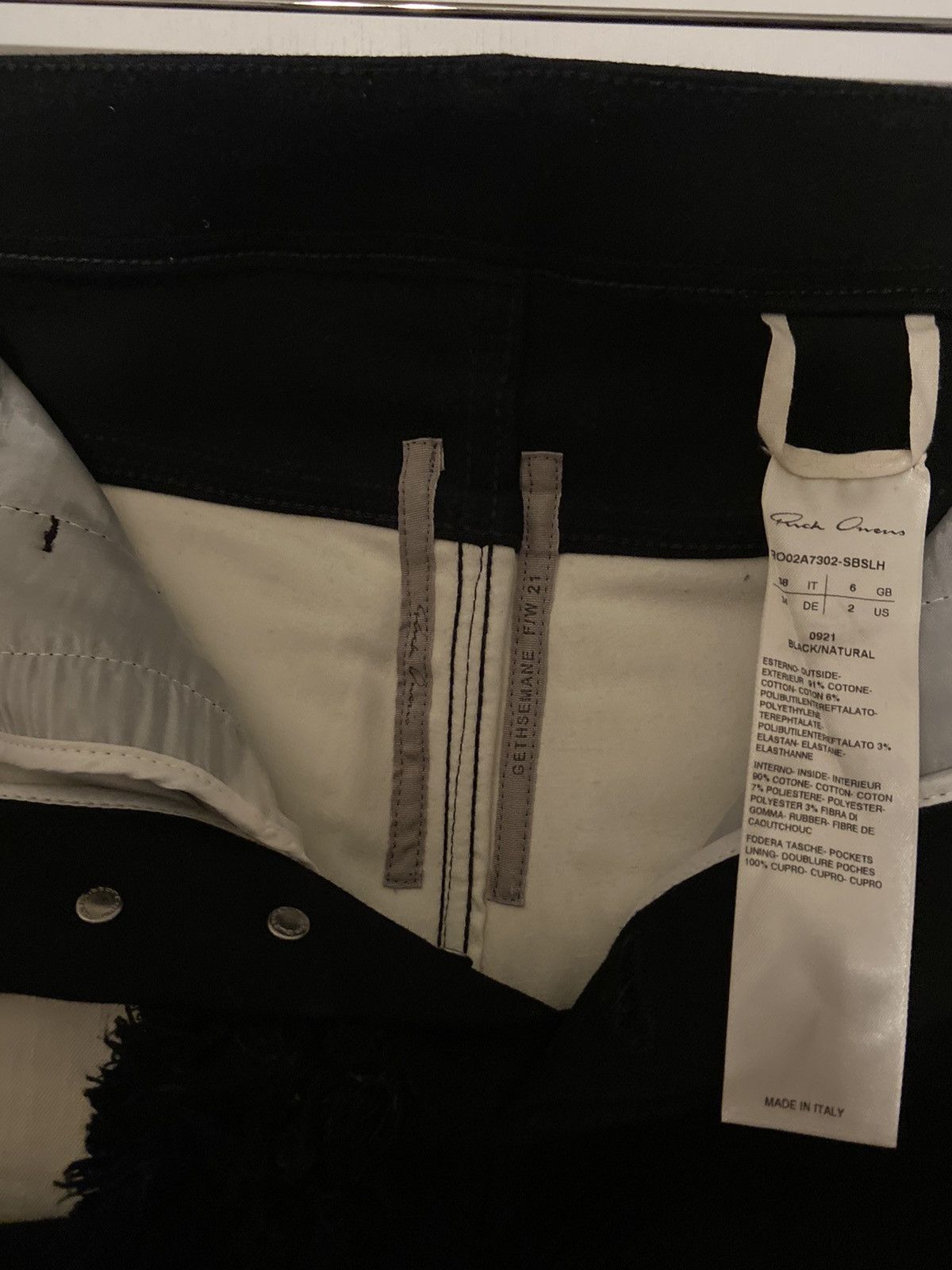 Rick Owens Rick Owens FW21 Gethsemane Runway Tyrone Slashed jeans Size US 28 / EU 44 - 5 Thumbnail