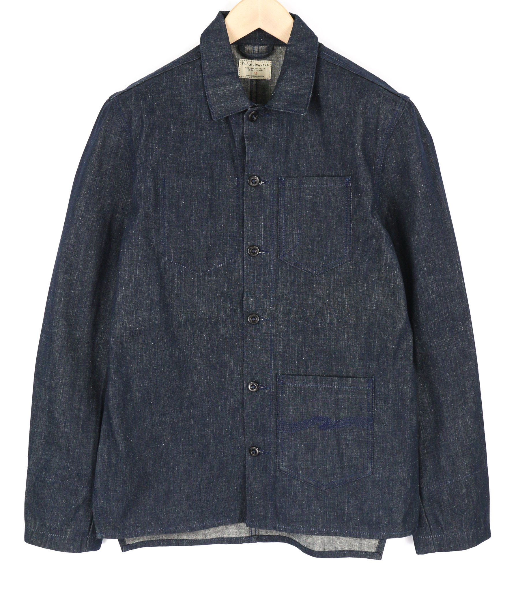 Nudie Jeans TRYGGVE M Organic Dark Denim Polo Neck Jacket 81948 Size US M / EU 48-50 / 2 - 1 Thumbnail