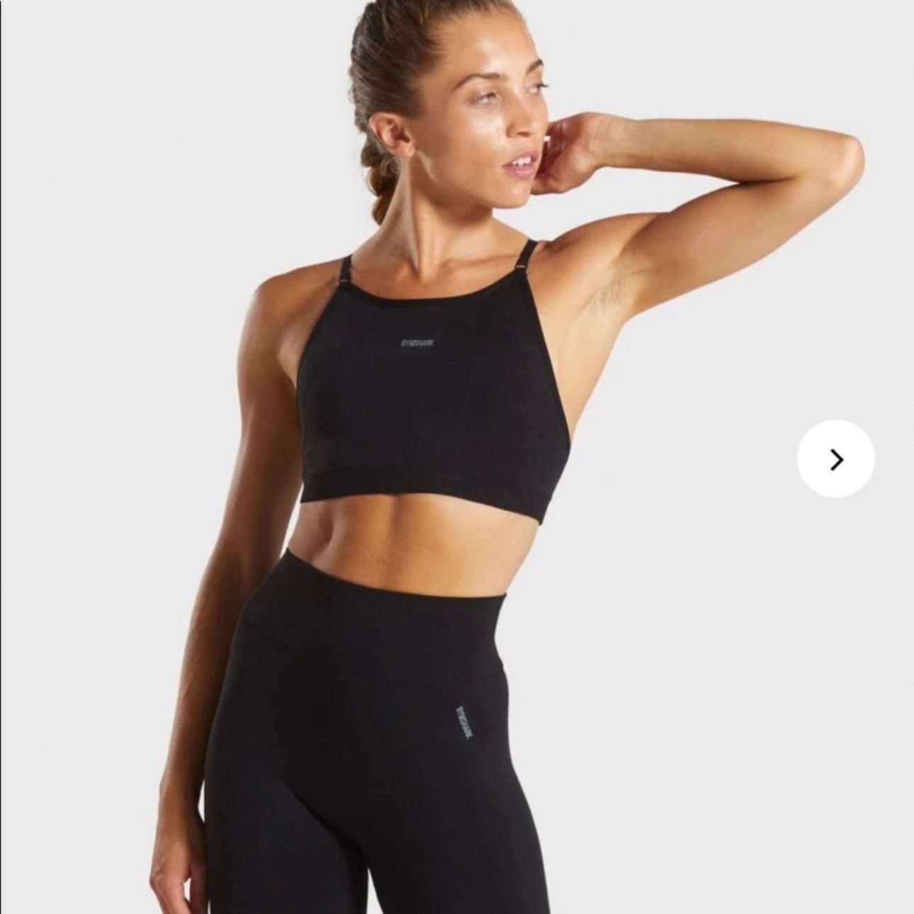 Gymshark Gymshark Flex Strappy Sports Bra Black Gray Size Small Size ONE SIZE - 8 Thumbnail
