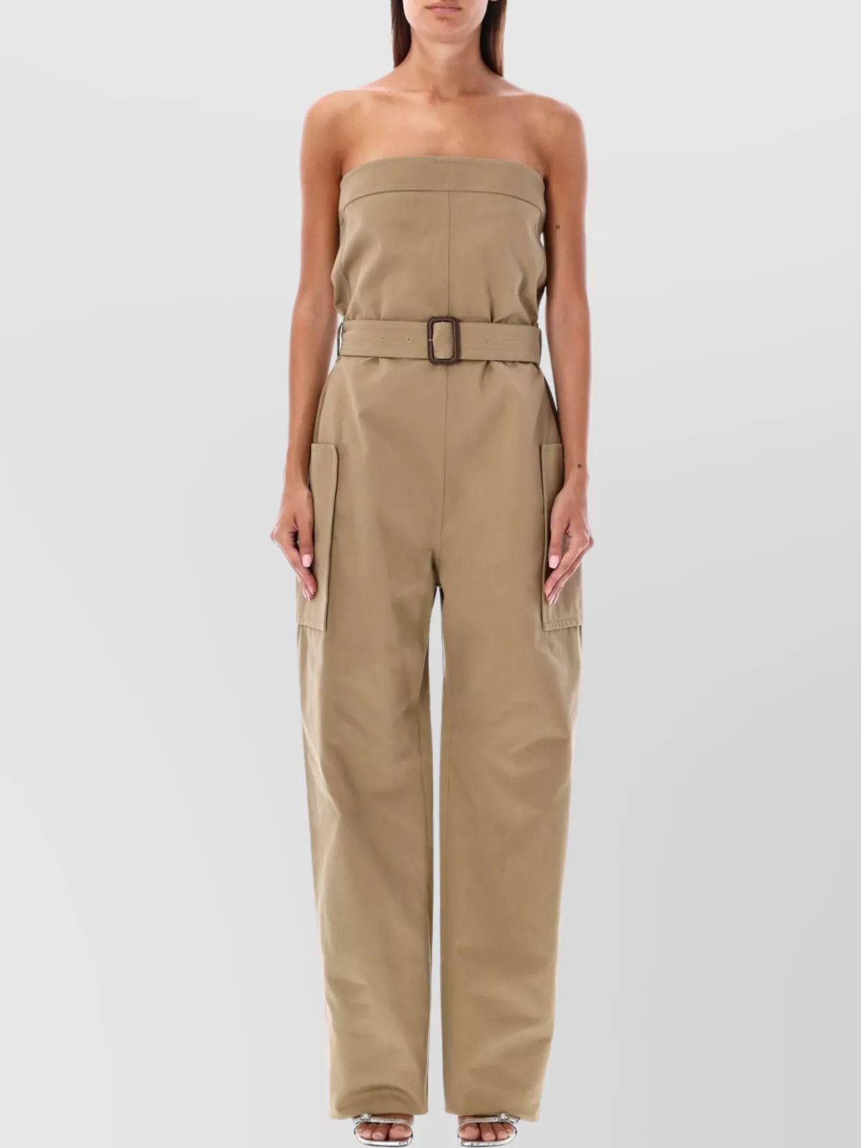 Saint Laurent Paris o1y0126 Jumpsuit in Camel Size 27" / US 4 / IT 40 - 1 Thumbnail