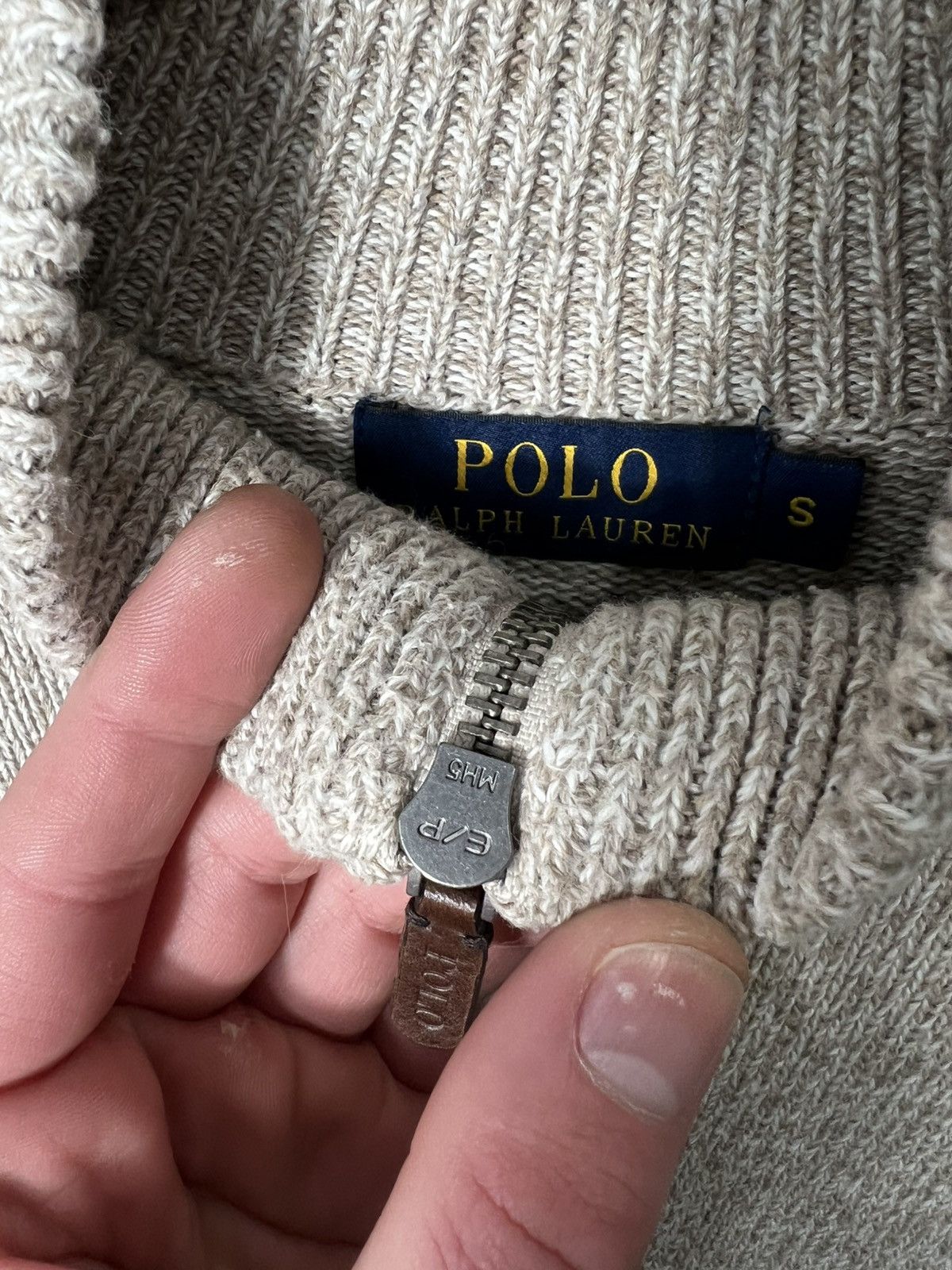 Polo Ralph Lauren Vintage streetwear Polo Ralph Lauren 1/4 Zip Beige Sweater Size US S / EU 44-46 / 1 - 5 Thumbnail
