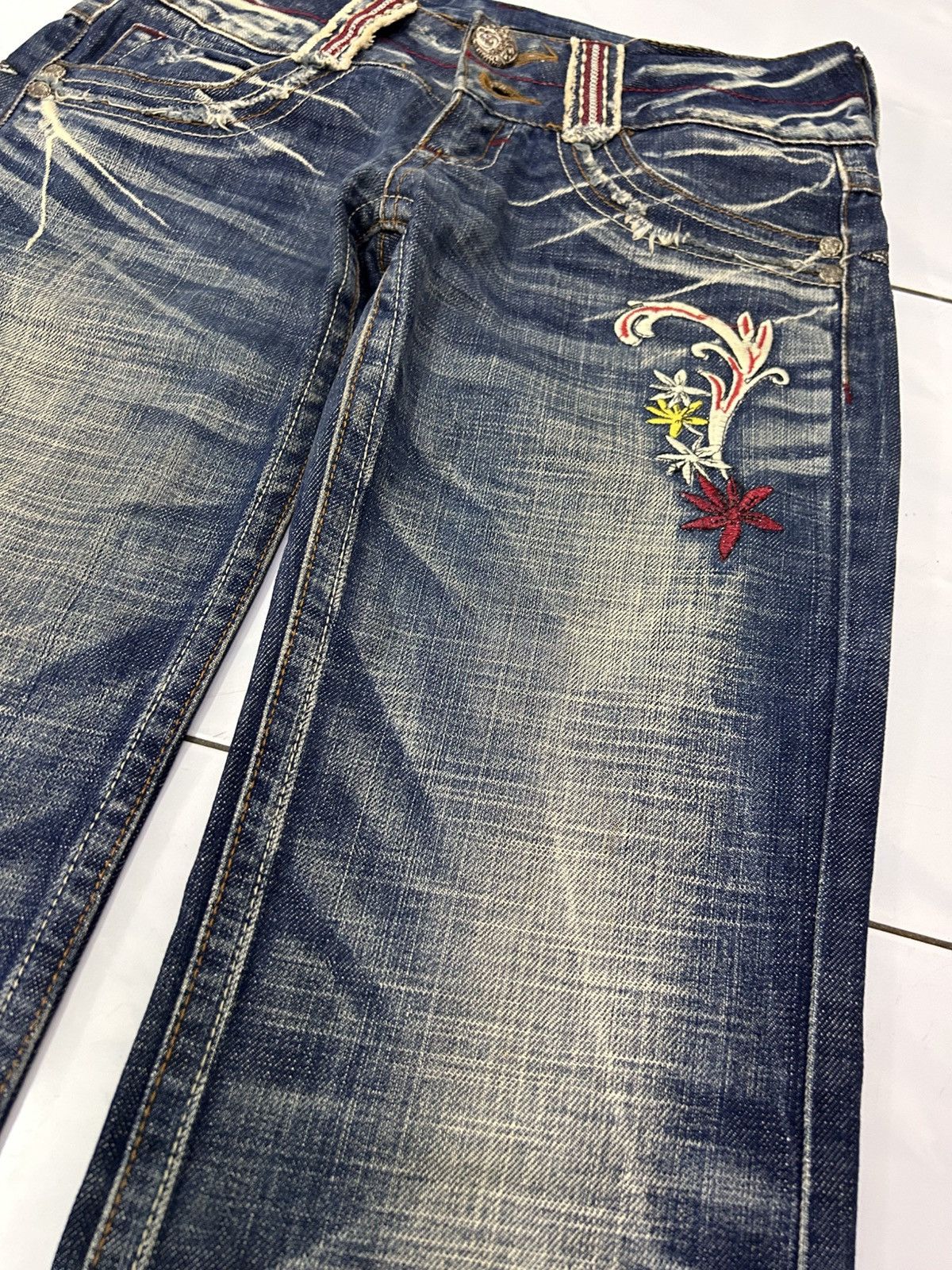 Japanese Brand × Vintage Vintage Japanese Denim Redpepper Mud Wash Flare Jeans Size US 30 / EU 46 - 18 Thumbnail