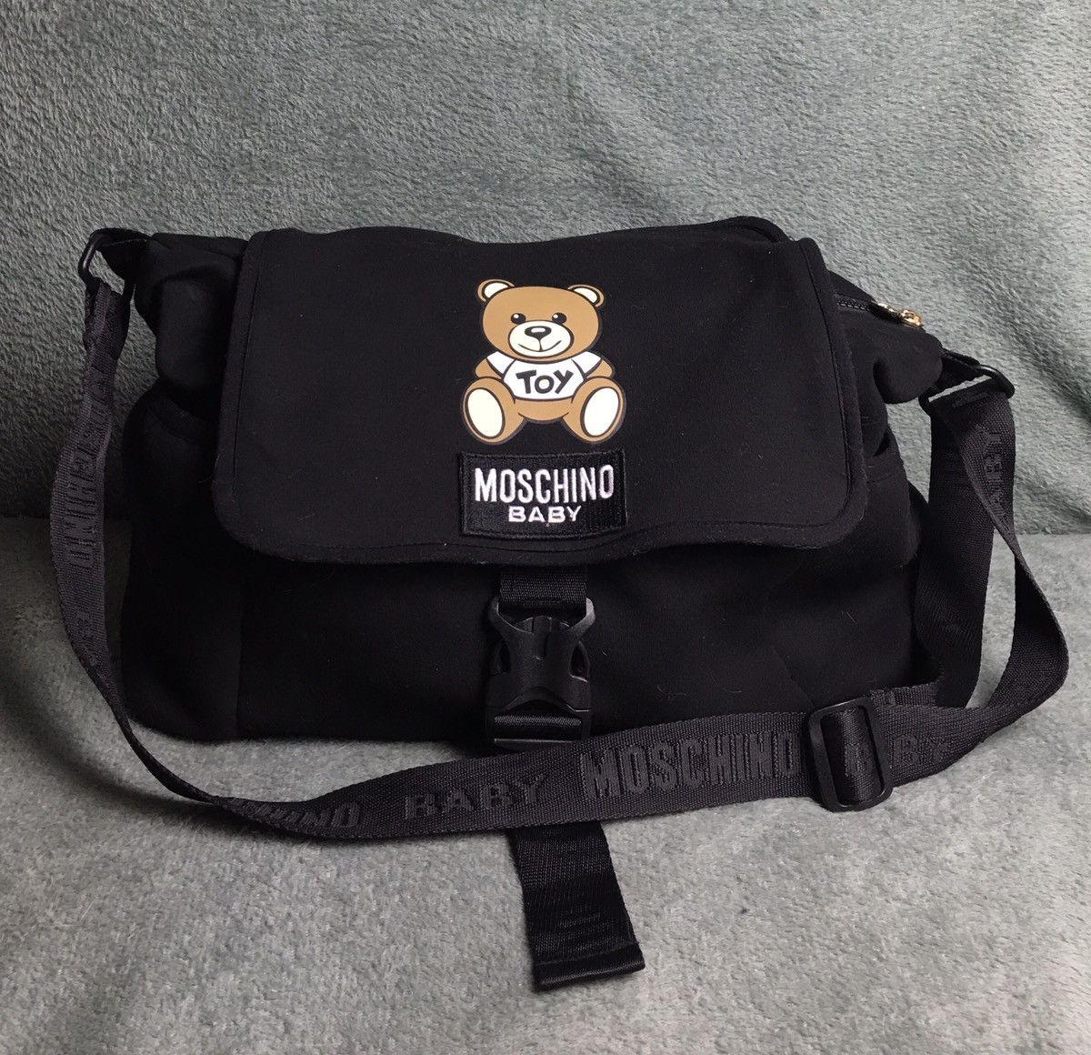Moschino Moschino Baby Black Cotton Blend Shoulder Bag Size ONE SIZE - 2 Thumbnail