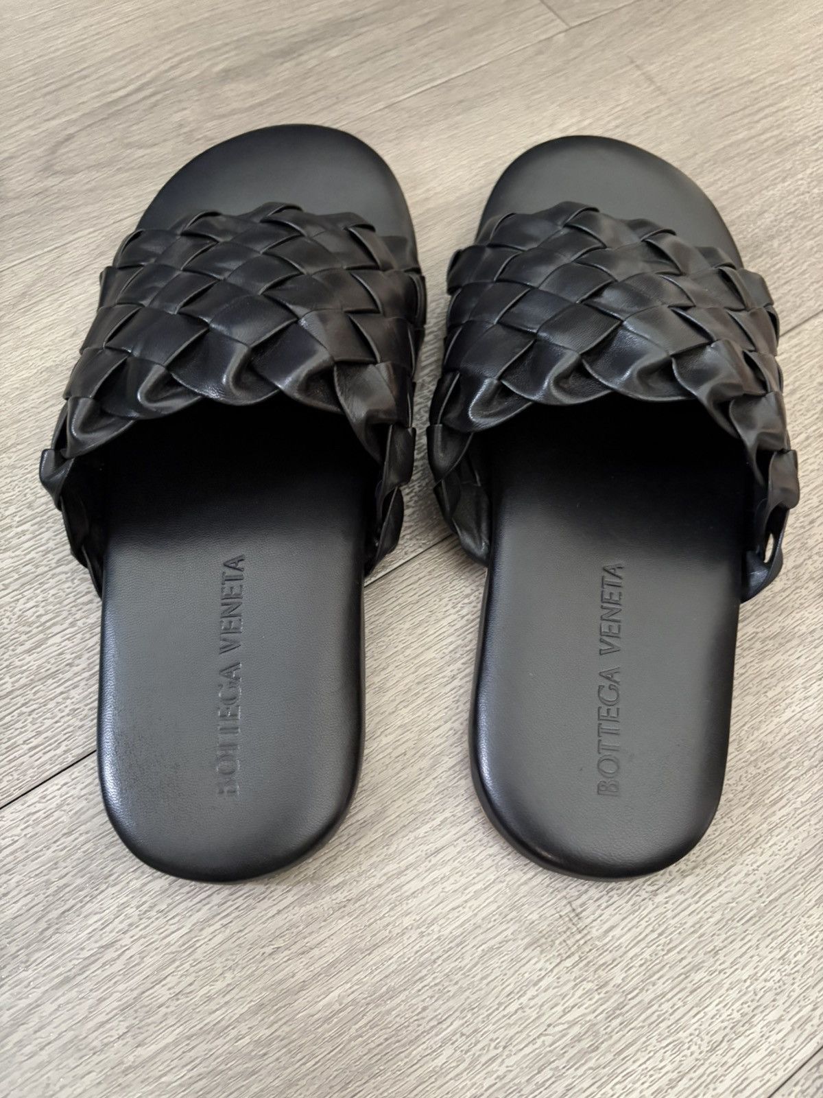 Bottega Veneta Increcciatto Nappa leather woven slides EU41/ US8 Size US 8 / EU 41 - 4 Thumbnail